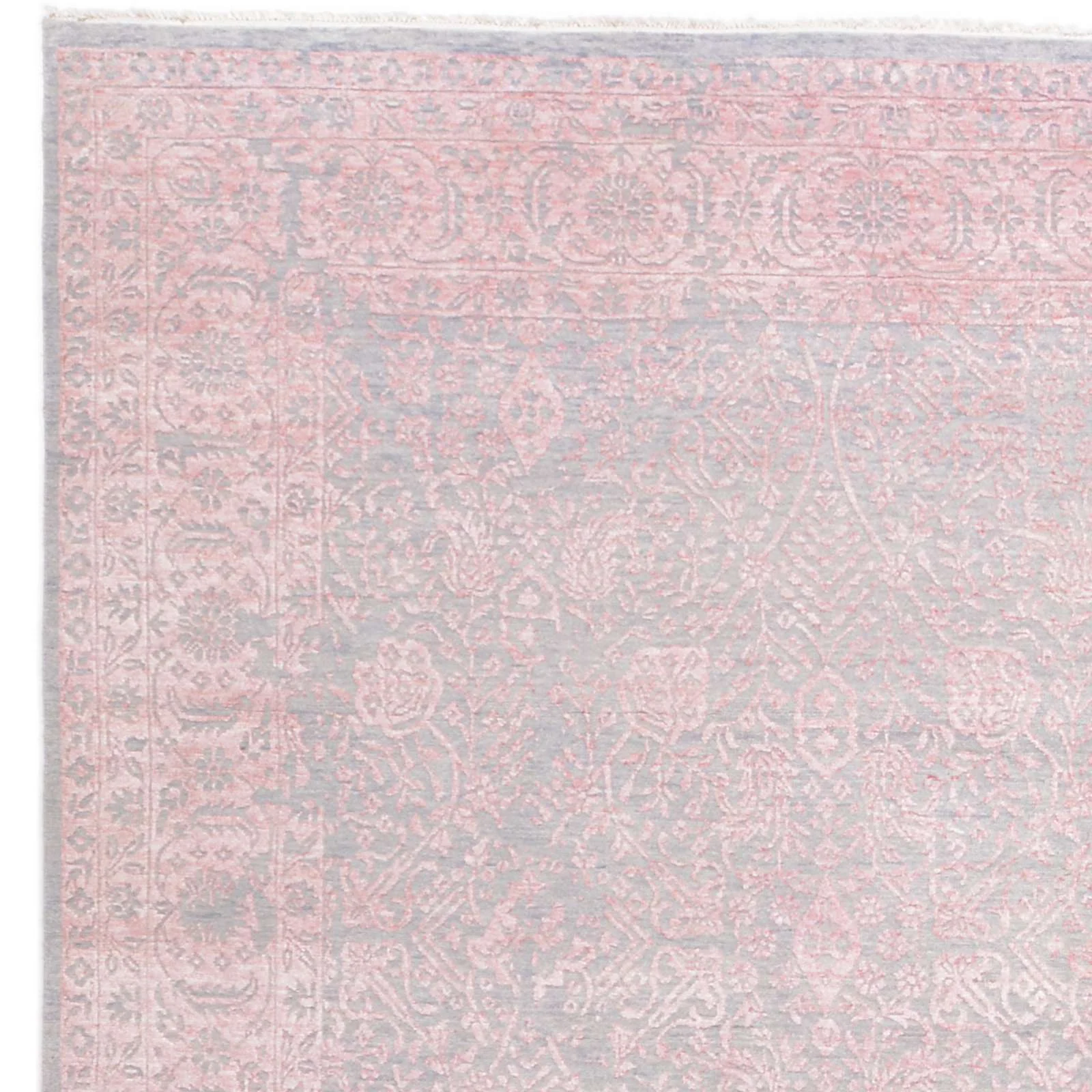 Wool & Silk Indian Rug 243 × 310 cm, hand-knotted - Image 6