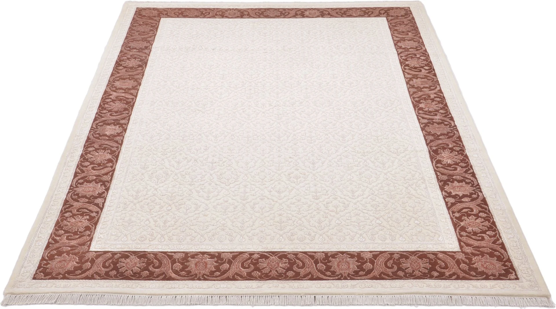 Alternative view of Wool Tabriz Indian Rug 200 × 300 cm, hand-knotted