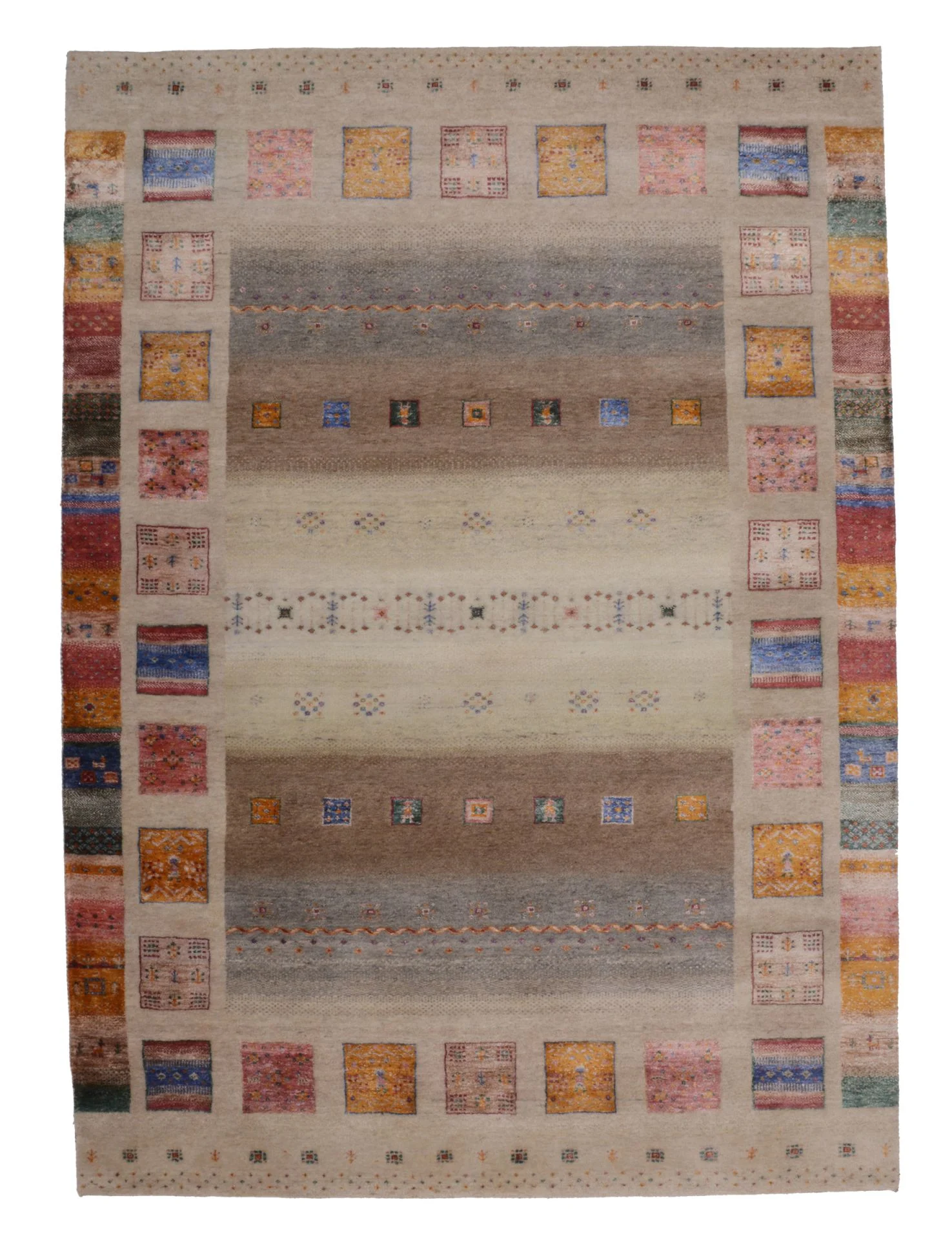 Loribaft Indian Rug 177 × 246 cm in Wool & Silk, hand-knotted