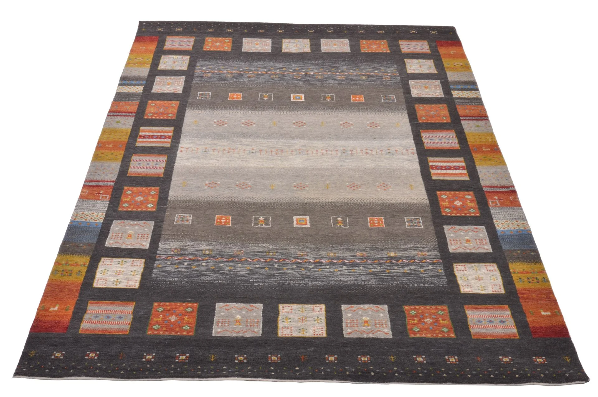 Alternative view of Loribaft Indian Rug 172 × 249 cm in Wool & Silk, hand-knotted
