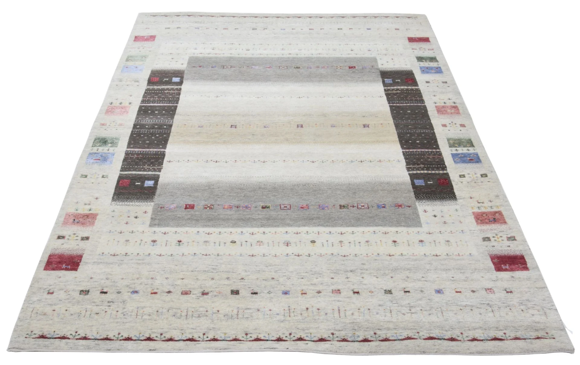 Alternative view of Loribaft Indian Rug 205 × 308 cm in Wool, hand-knotted