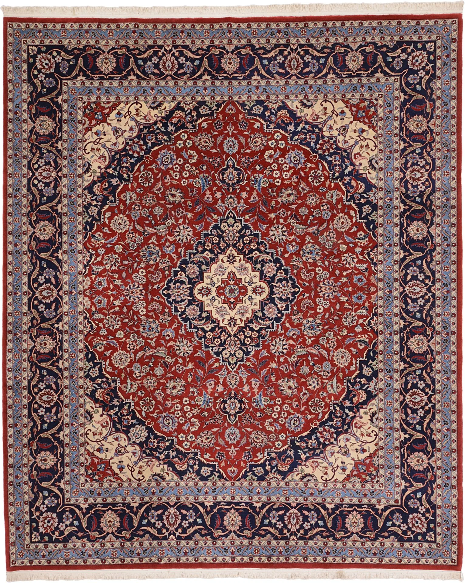 Wool Isfahan Chinese Rug 257 × 310 cm, hand-knotted
