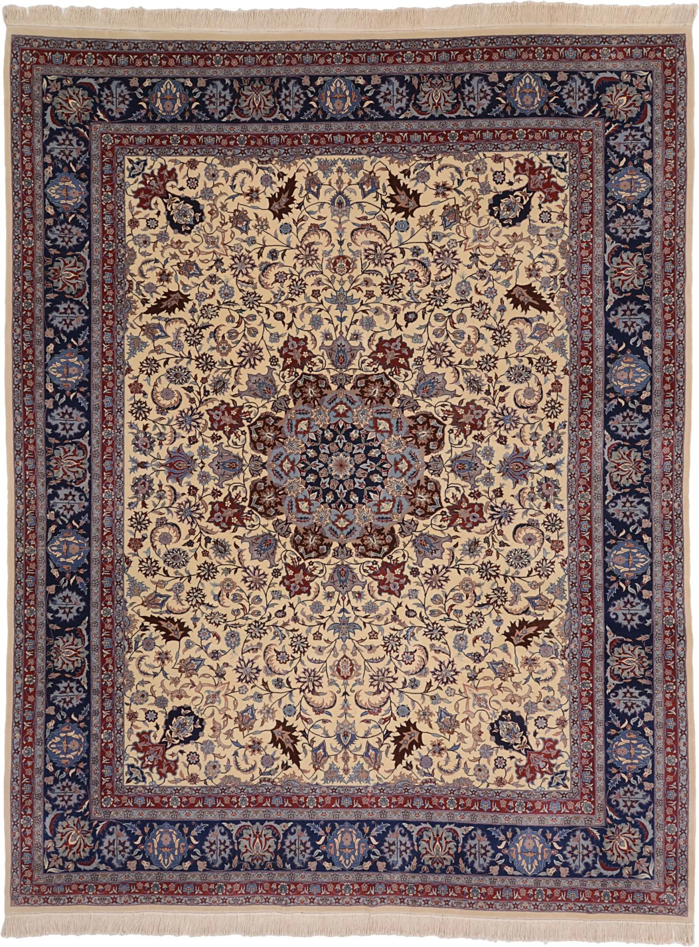 Wool Isfahan Chinese Rug 285 × 367 cm, hand-knotted
