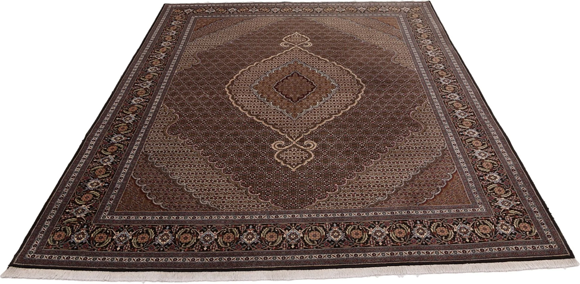 Alternative view of Hand-Knotted Tabriz Persian Rug, 252 × 355 cm, Wool