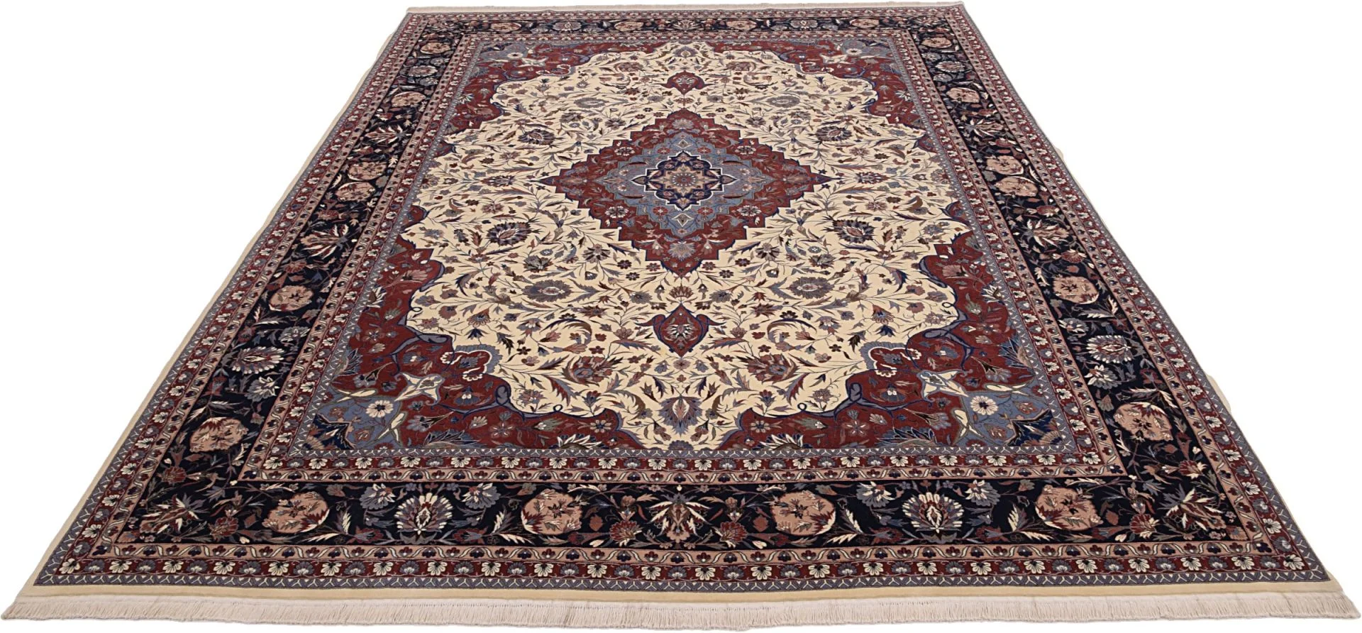 Alternative view of Hand-Knotted Isfahan Chinese Rug, 278 × 375 cm, Wool