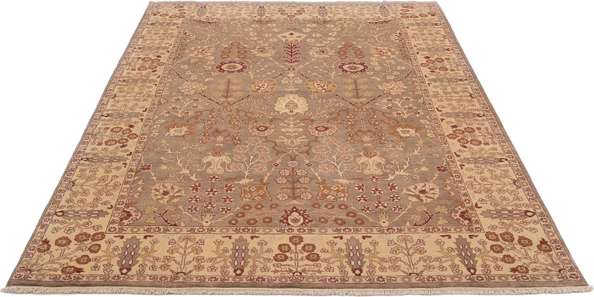 Alternative view of Hand-Knotted Ziegler Indian Rug, 213 × 307 cm, Wool