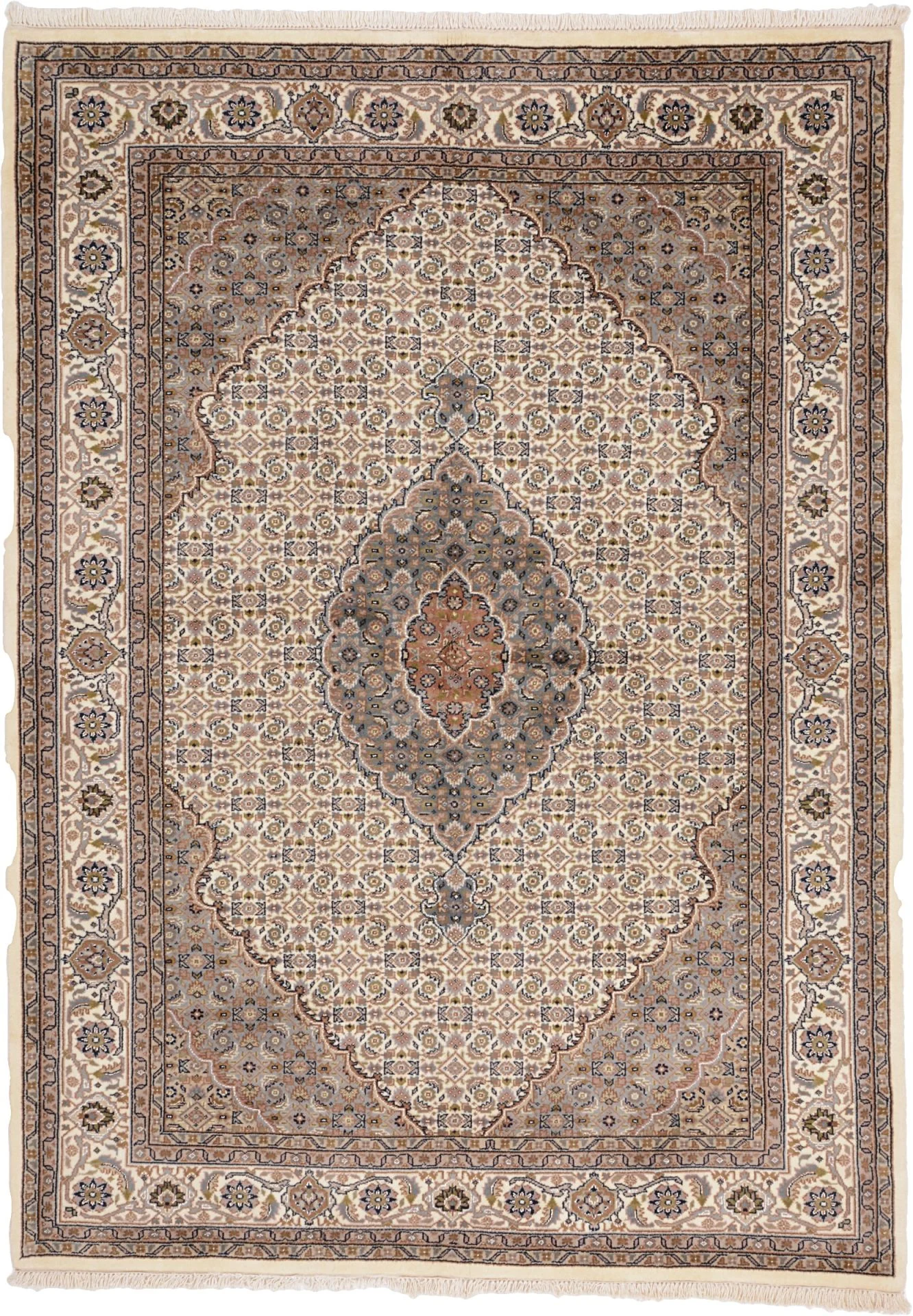 Wool Tabriz Indian Rug 172 × 238 cm, hand-knotted