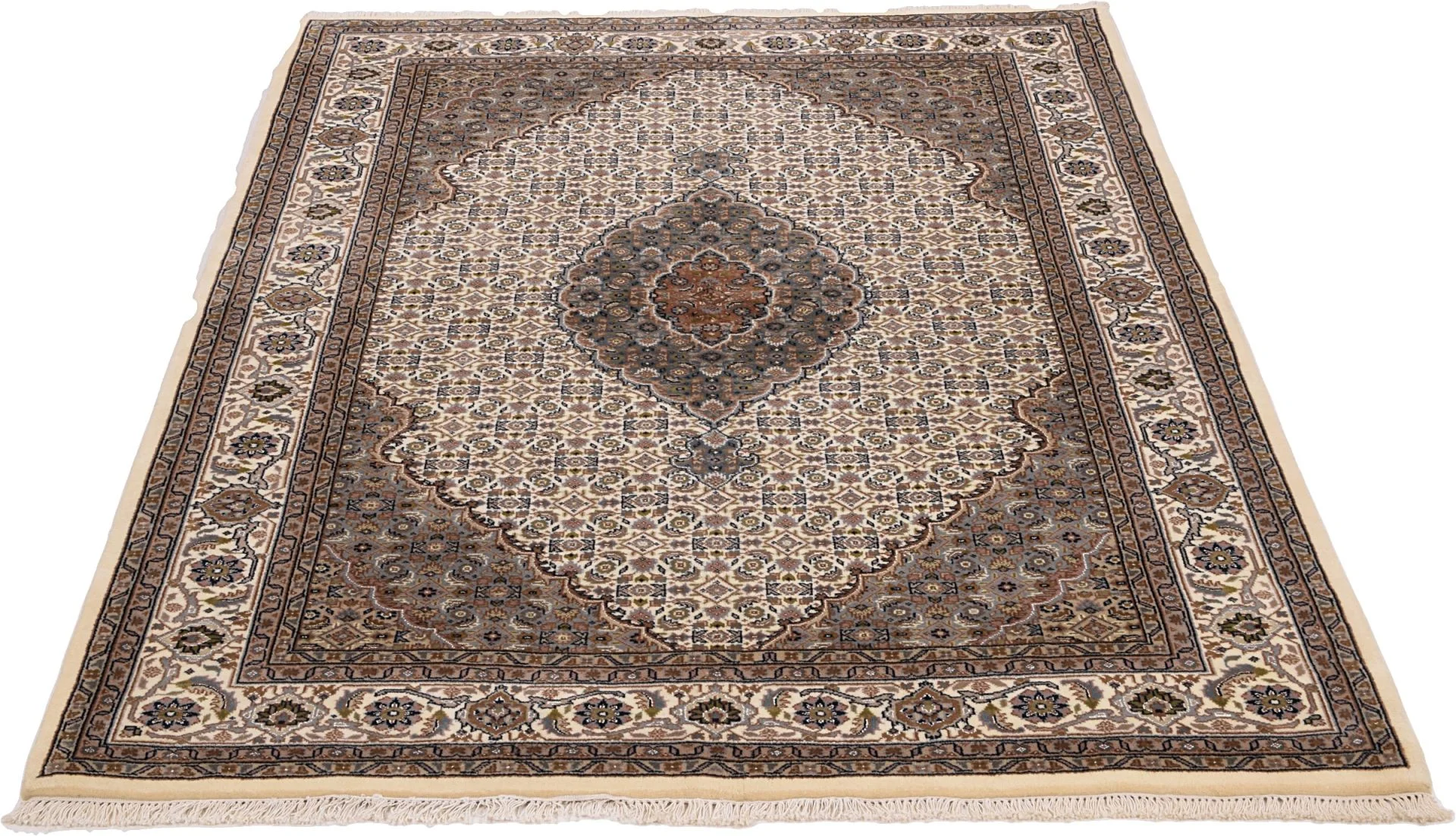 Alternative view of Wool Tabriz Indian Rug 172 × 238 cm, hand-knotted