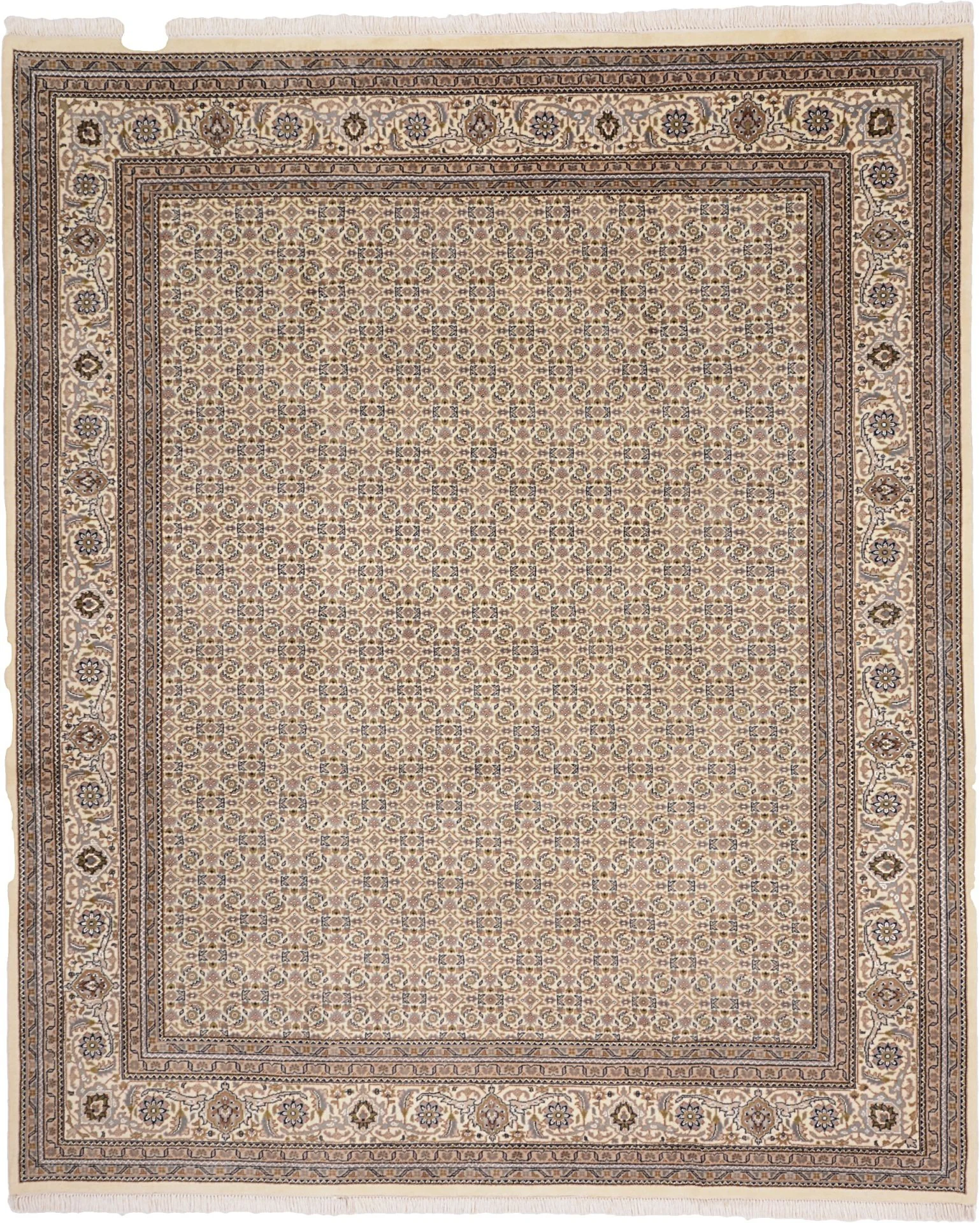 Hand-Knotted Tabriz Indian Rug, 250 × 300 cm, Wool