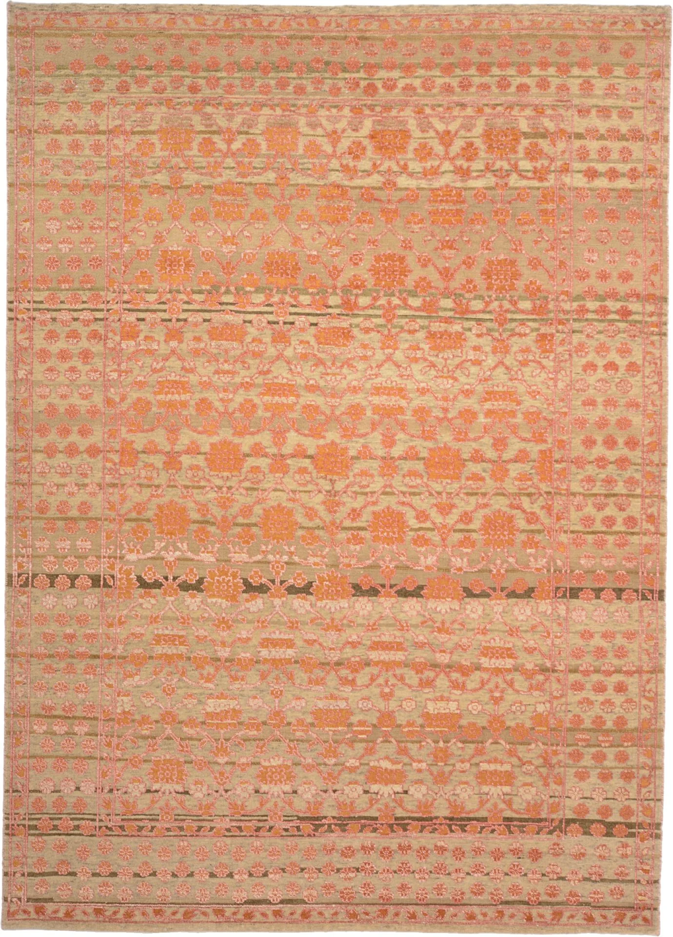Hand-Knotted Indian Rug, 170 × 237 cm