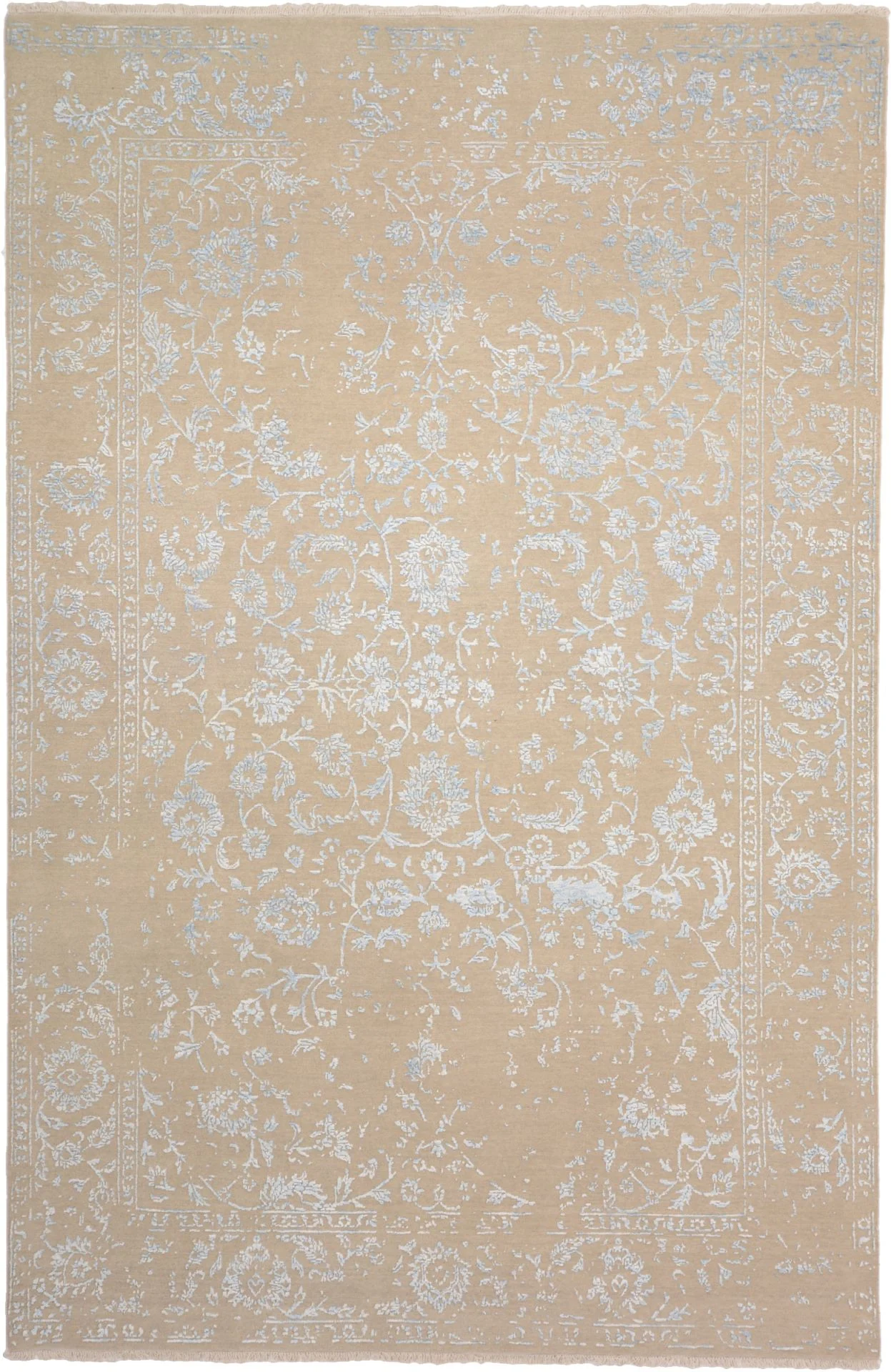 Hand-Knotted Indian Rug, 203 × 305 cm