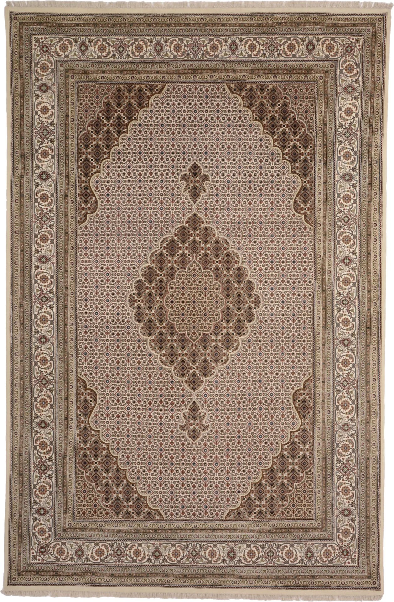Tabriz Indian Rug 199 × 307 cm, hand-knotted