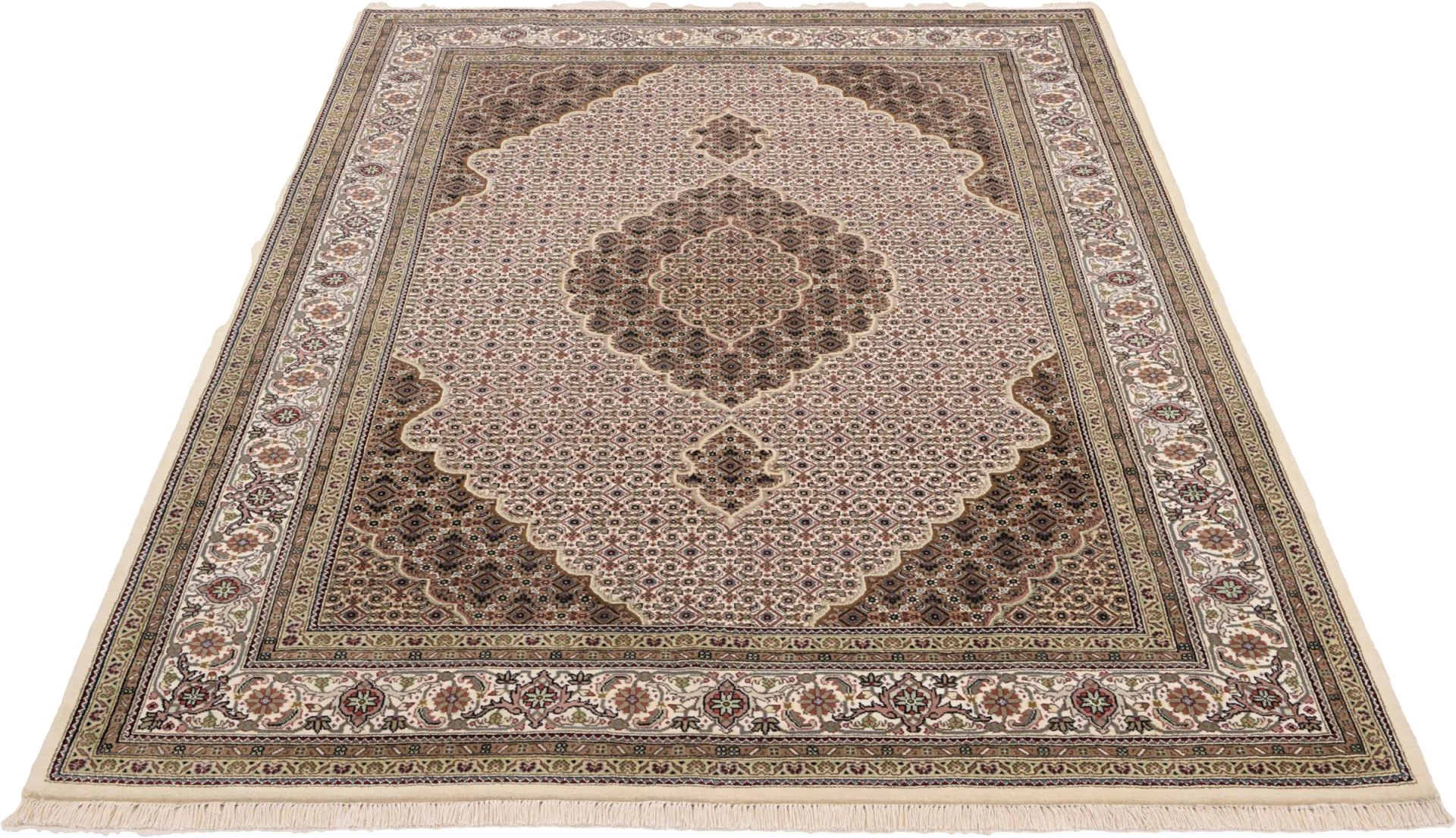 Alternative view of Hand-Knotted Tabriz Indian Rug, 169 × 244 cm