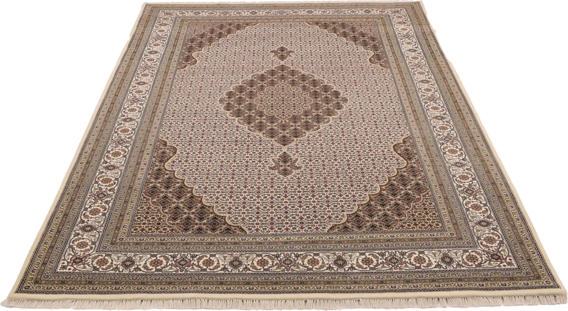Alternative view of Tabriz Indian Rug 199 × 307 cm, hand-knotted