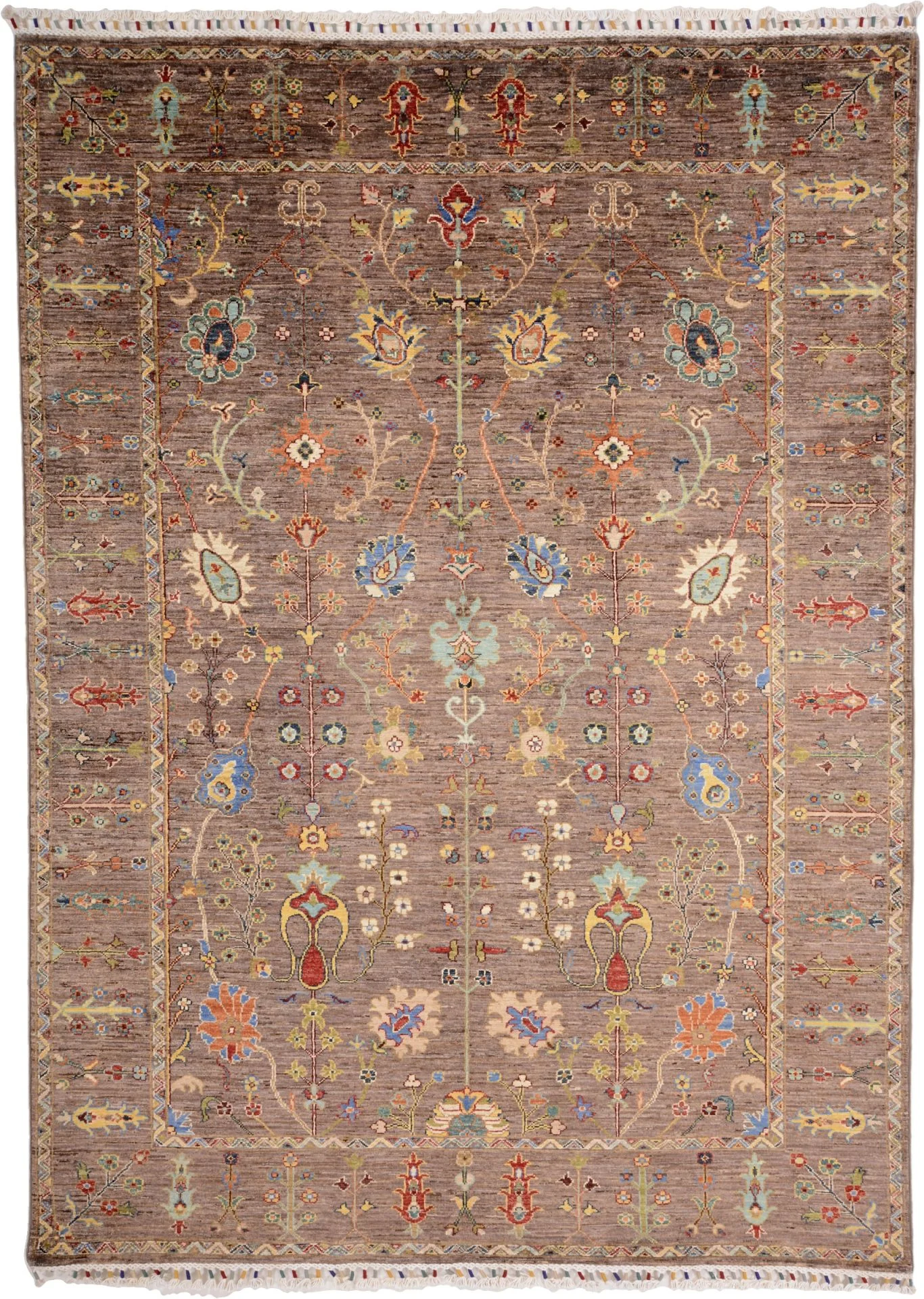 Hand-Knotted Samarkand Pakistani Rug, 174 × 239 cm, Wool