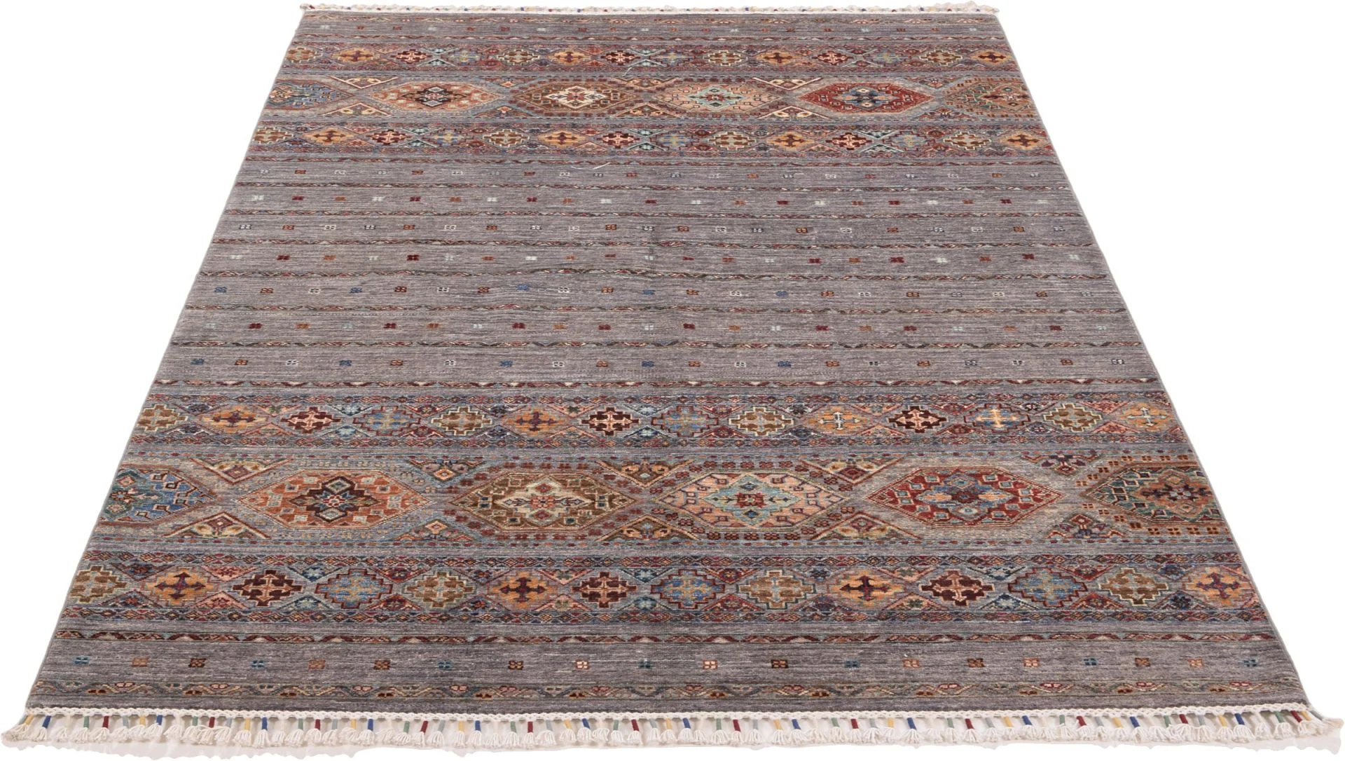 Wool Samarkand Pakistani Rug 168 × 244 cm, hand-knotted - Image 4