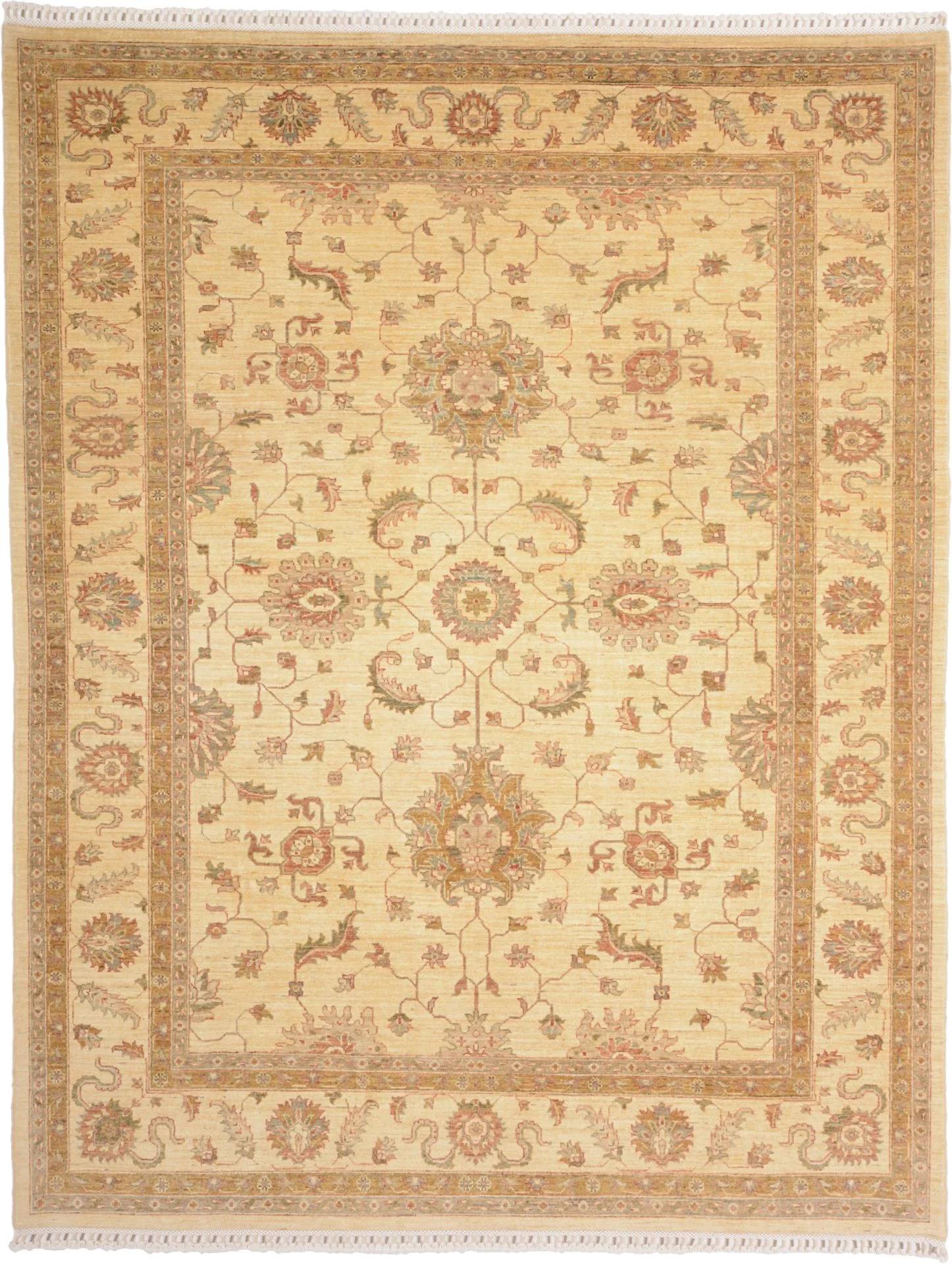 Wool Samarkand Afghan Rug 213 × 273 cm, hand-knotted