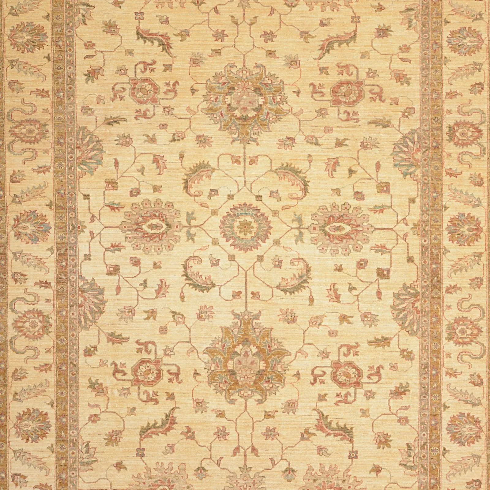 Alternative view of Wool Samarkand Afghan Rug 213 × 273 cm, hand-knotted