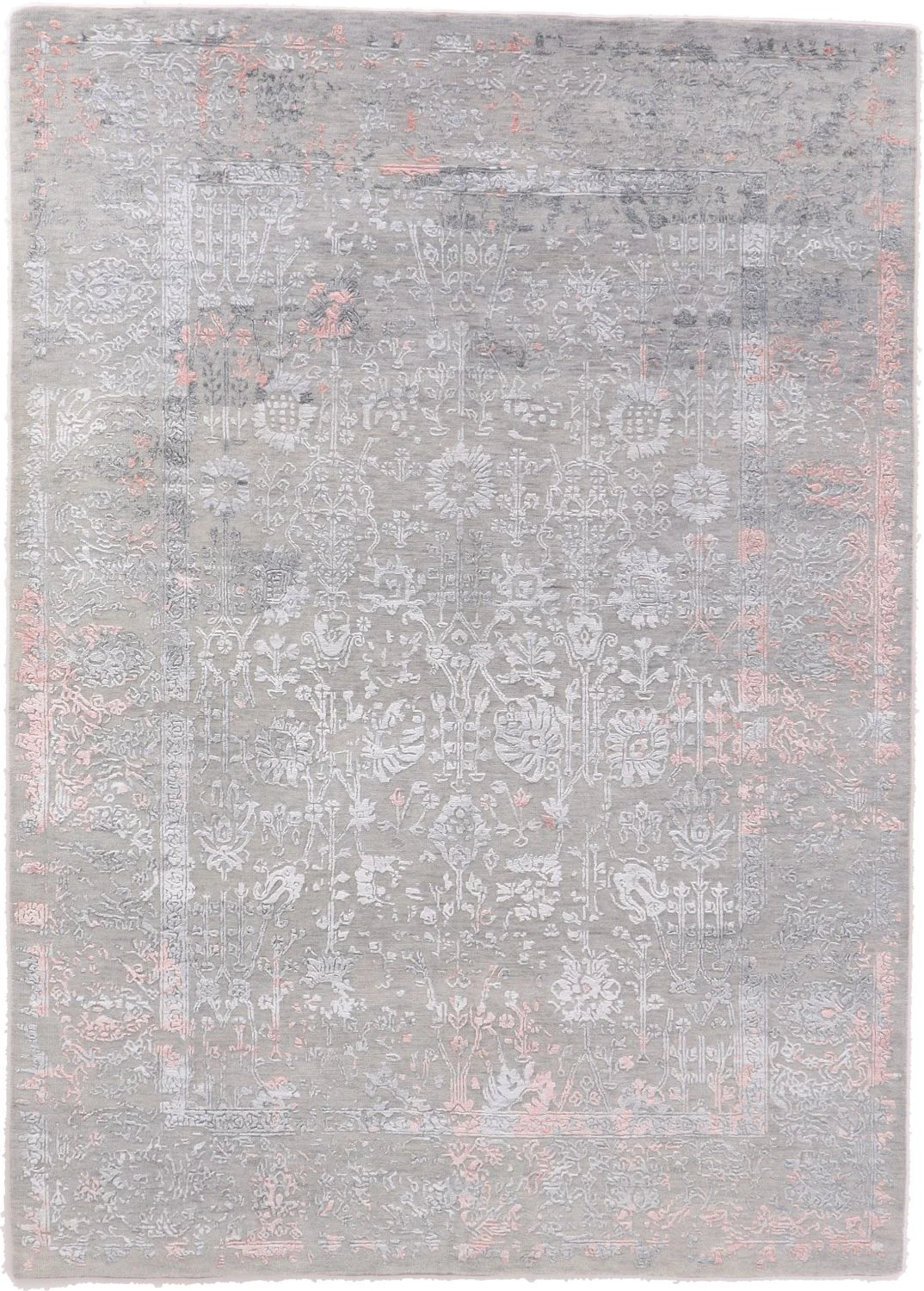 Hand-Knotted Indian Rug, 169 × 237 cm, Wool