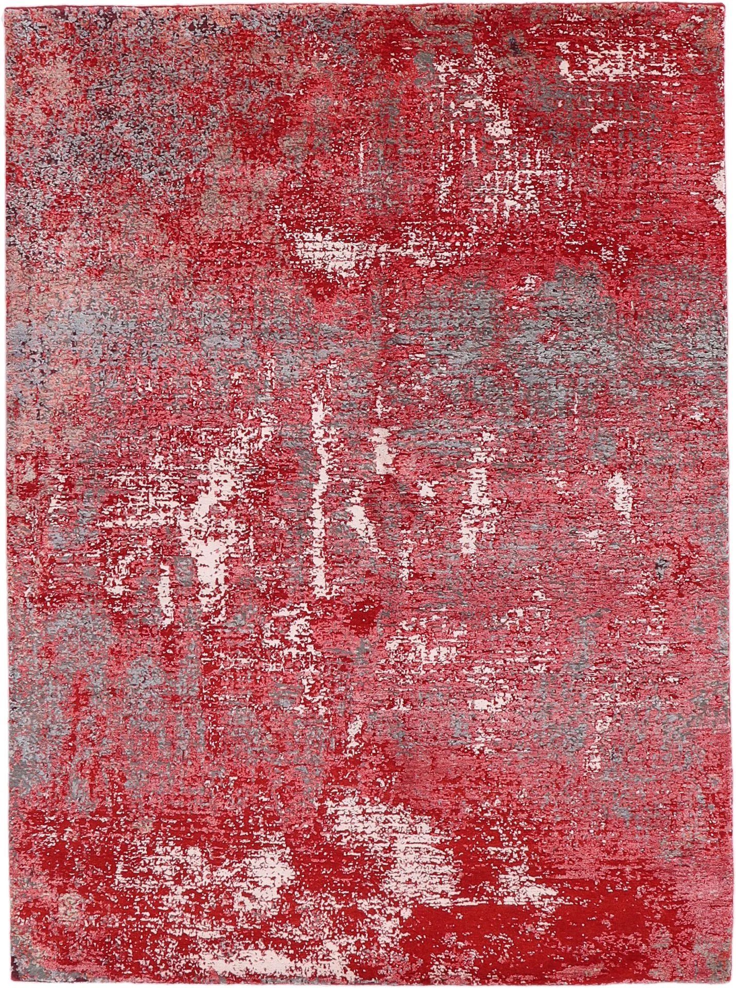 Hand-Knotted Indian Rug, 178 × 242 cm, Wool & Silk