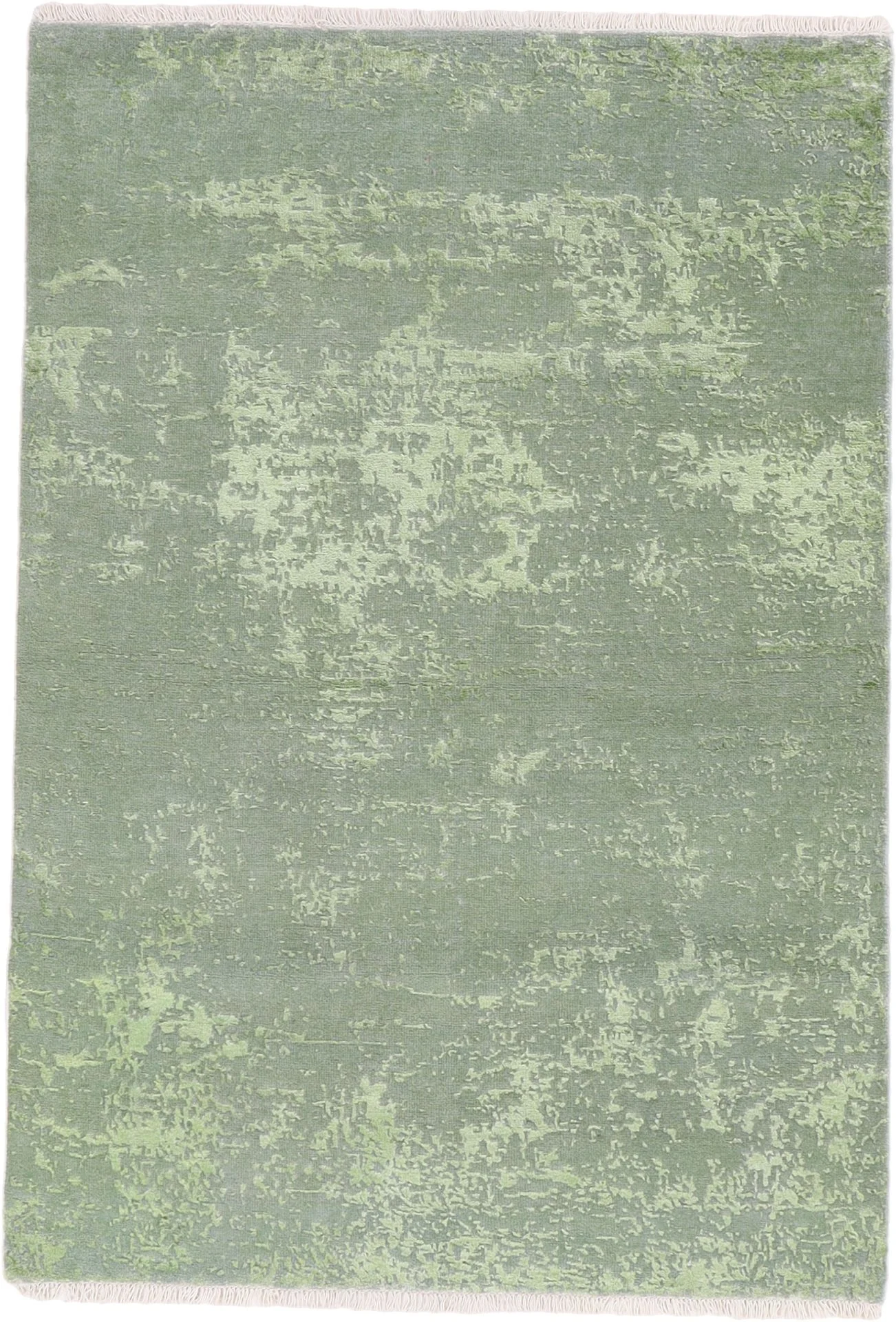 Indian Rug 123 × 178 cm in Wool & Silk, hand-knotted