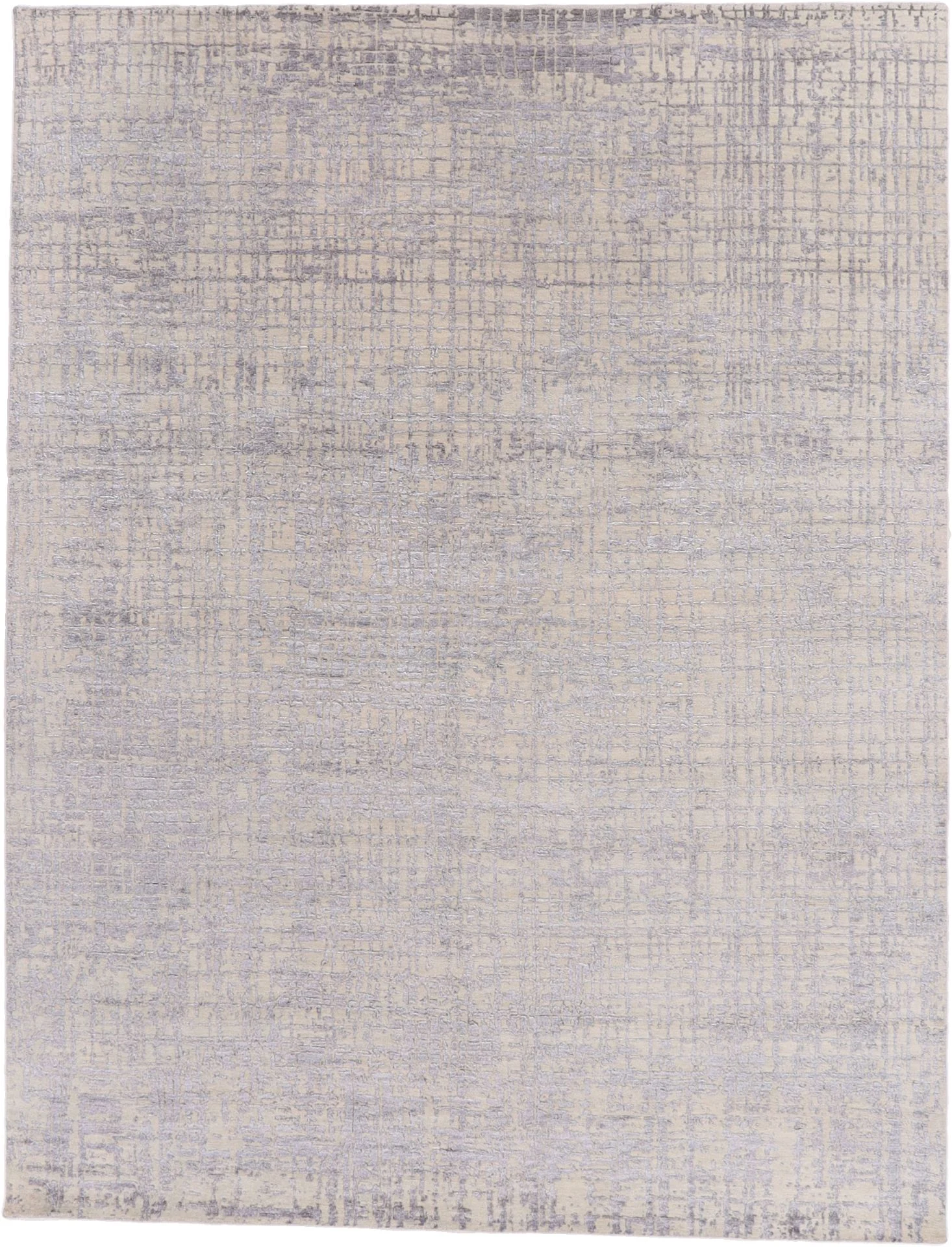Hand-Knotted Indian Rug, 241 × 314 cm, Wool & Silk