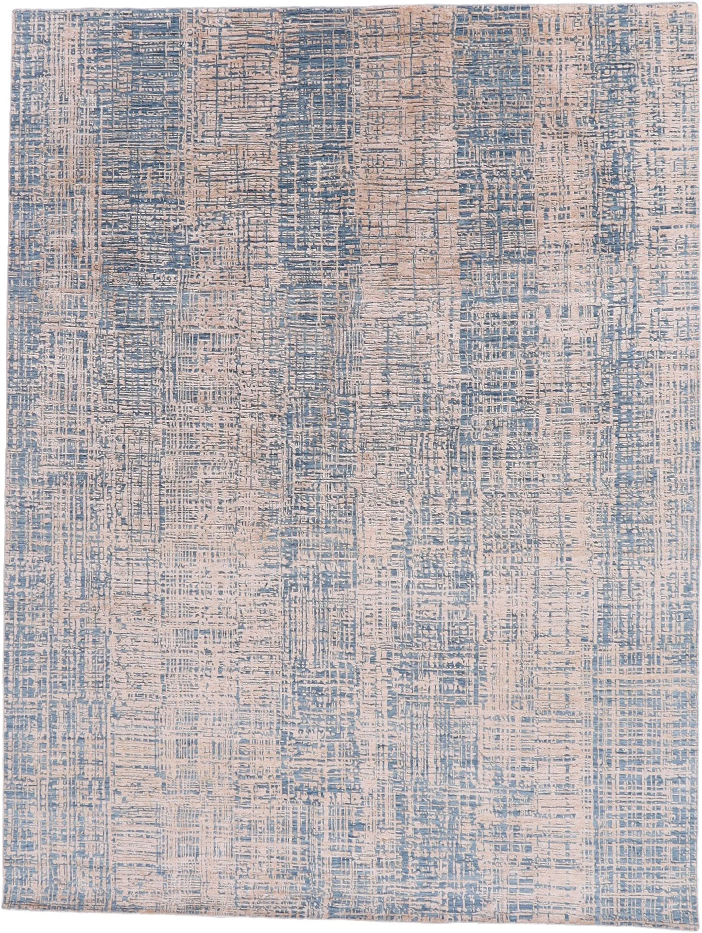 Indian Rug 246 × 323 cm in Wool & Silk, hand-knotted