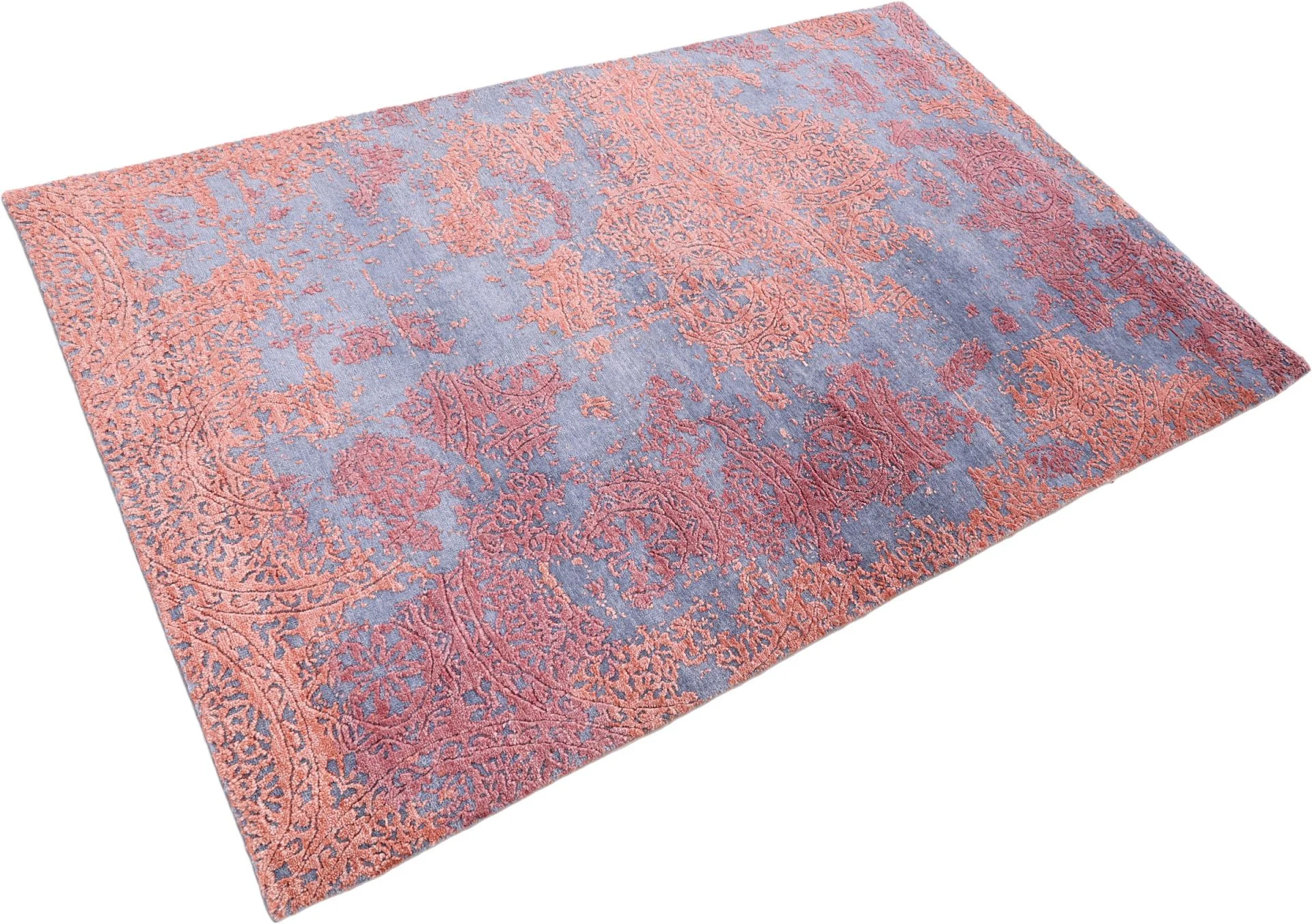 Alternative view of Hand-Knotted Indian Rug, 116 × 179 cm, Wool & Silk