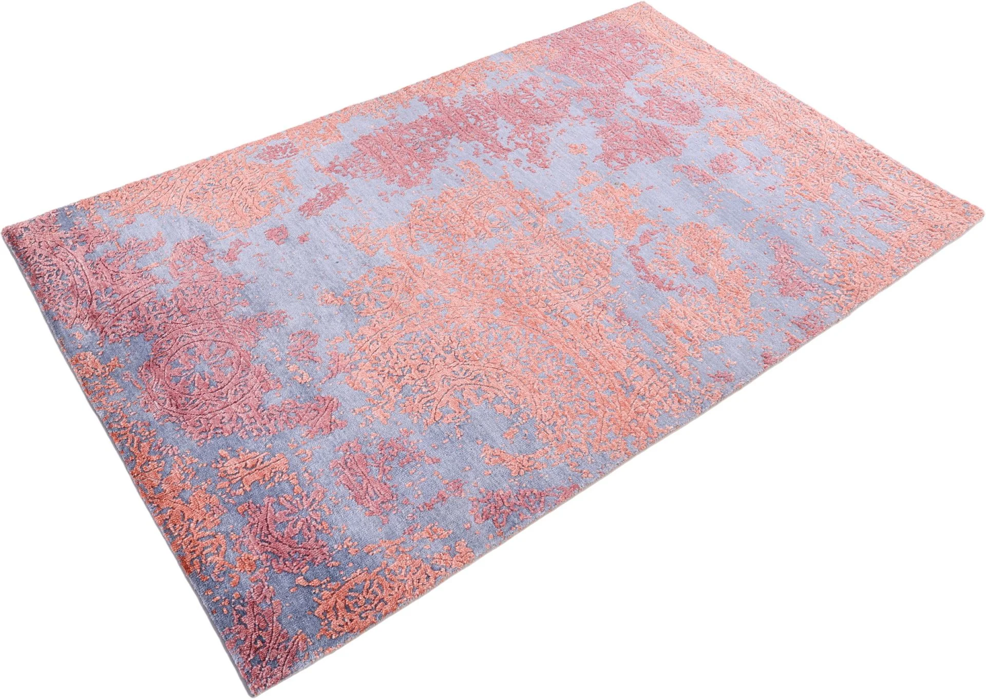 Hand-Knotted Indian Rug, 116 × 179 cm, Wool & Silk - Image 3