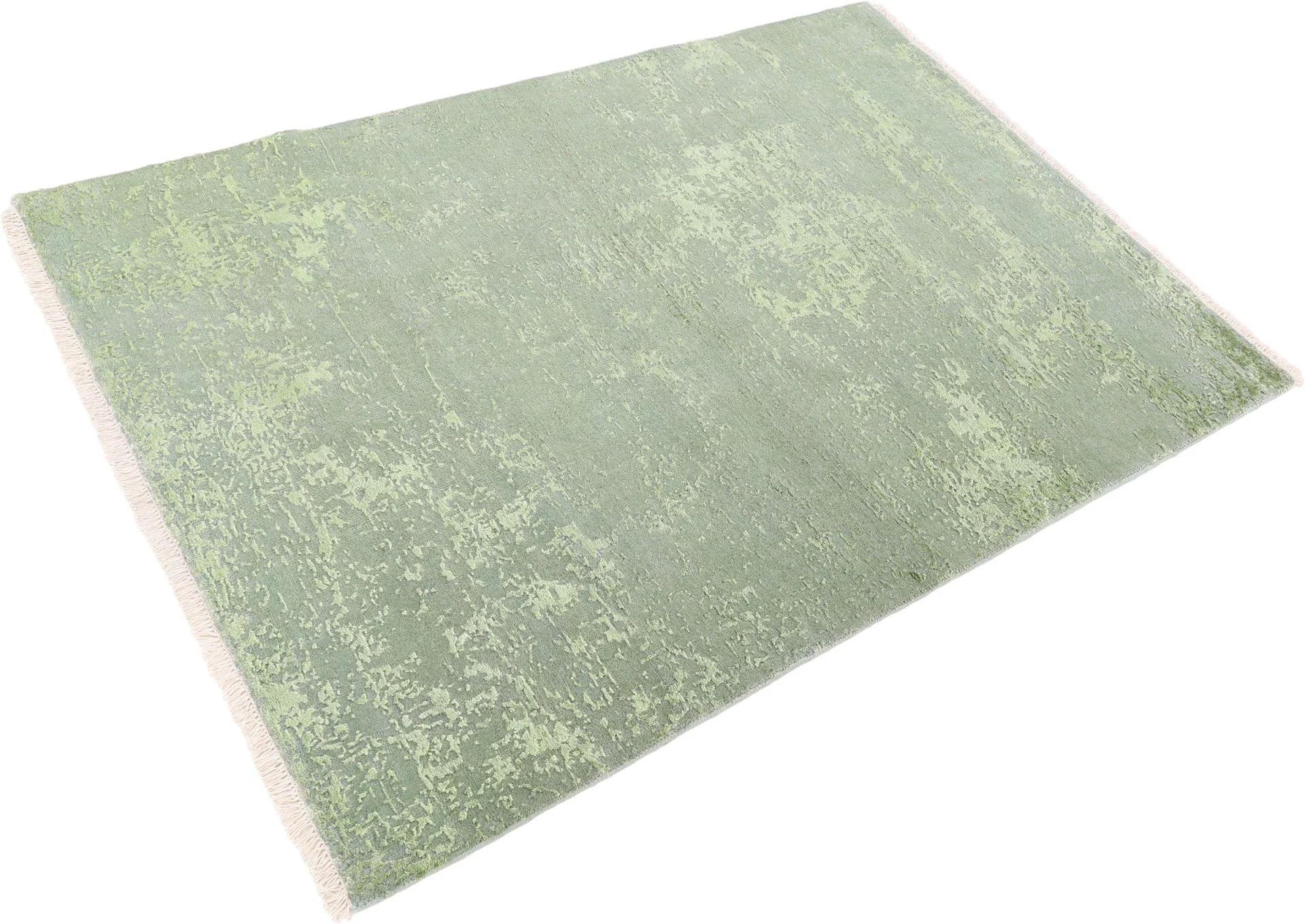 Indian Rug 123 × 178 cm in Wool & Silk, hand-knotted - Image 3