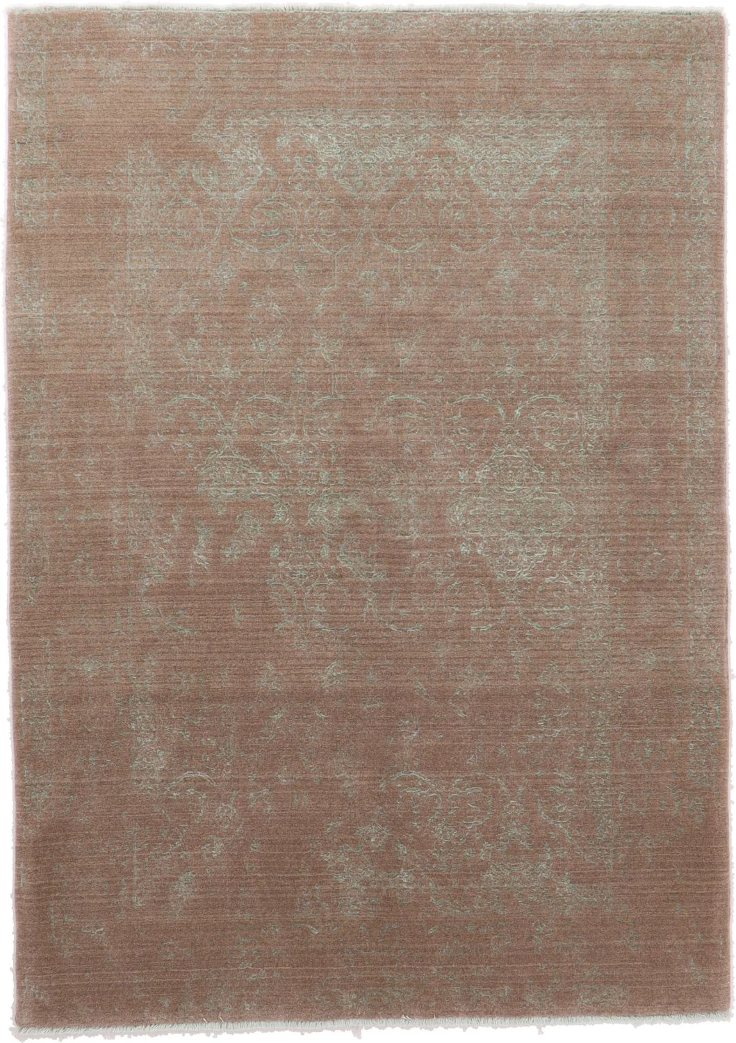 Hand-Knotted Indian Rug, 160 × 225 cm, Wool & Silk