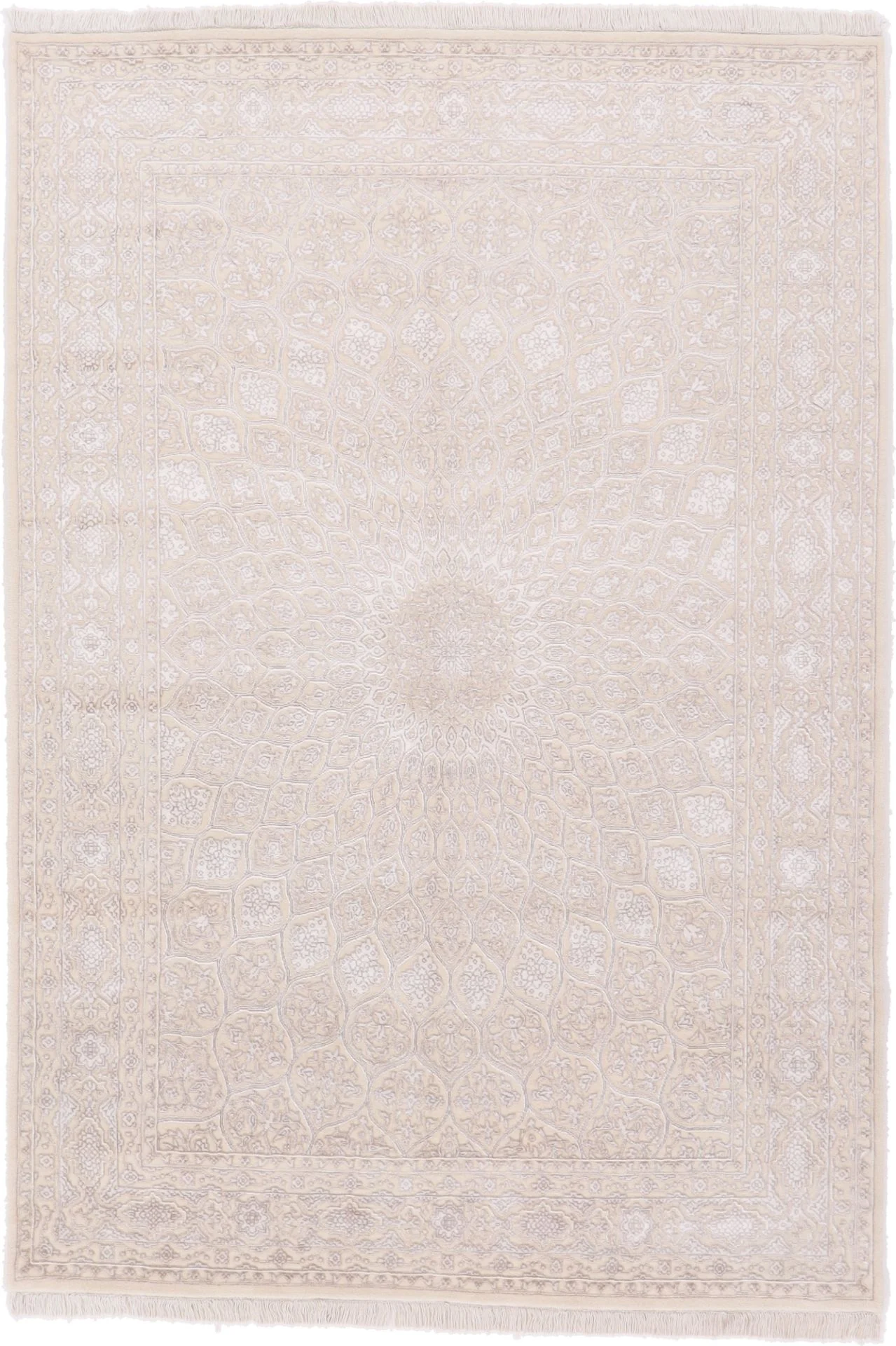 Wool & Silk Indian Rug 172 × 249 cm, hand-knotted