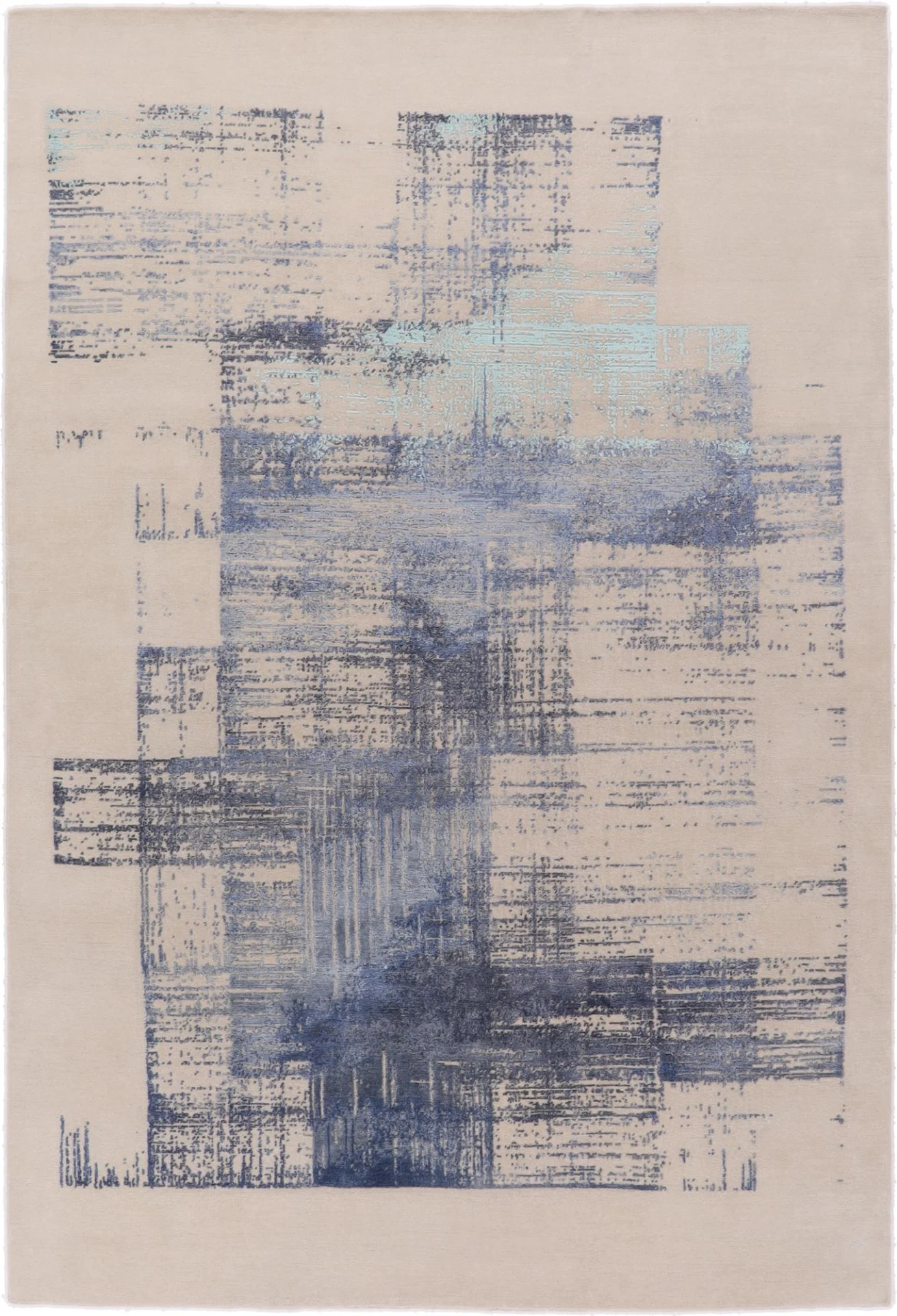 Wool & Silk Indian Rug 207 × 303 cm, hand-knotted