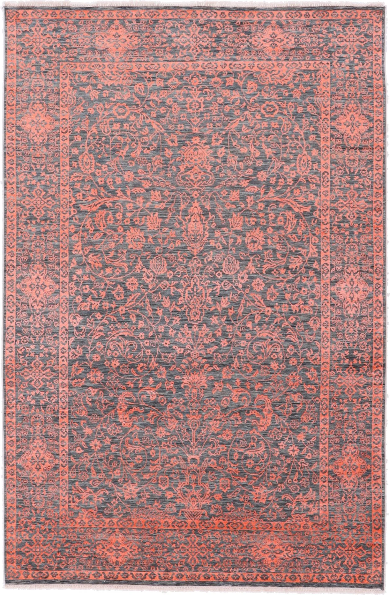 Wool & Silk Indian Rug 185 × 280 cm, hand-knotted