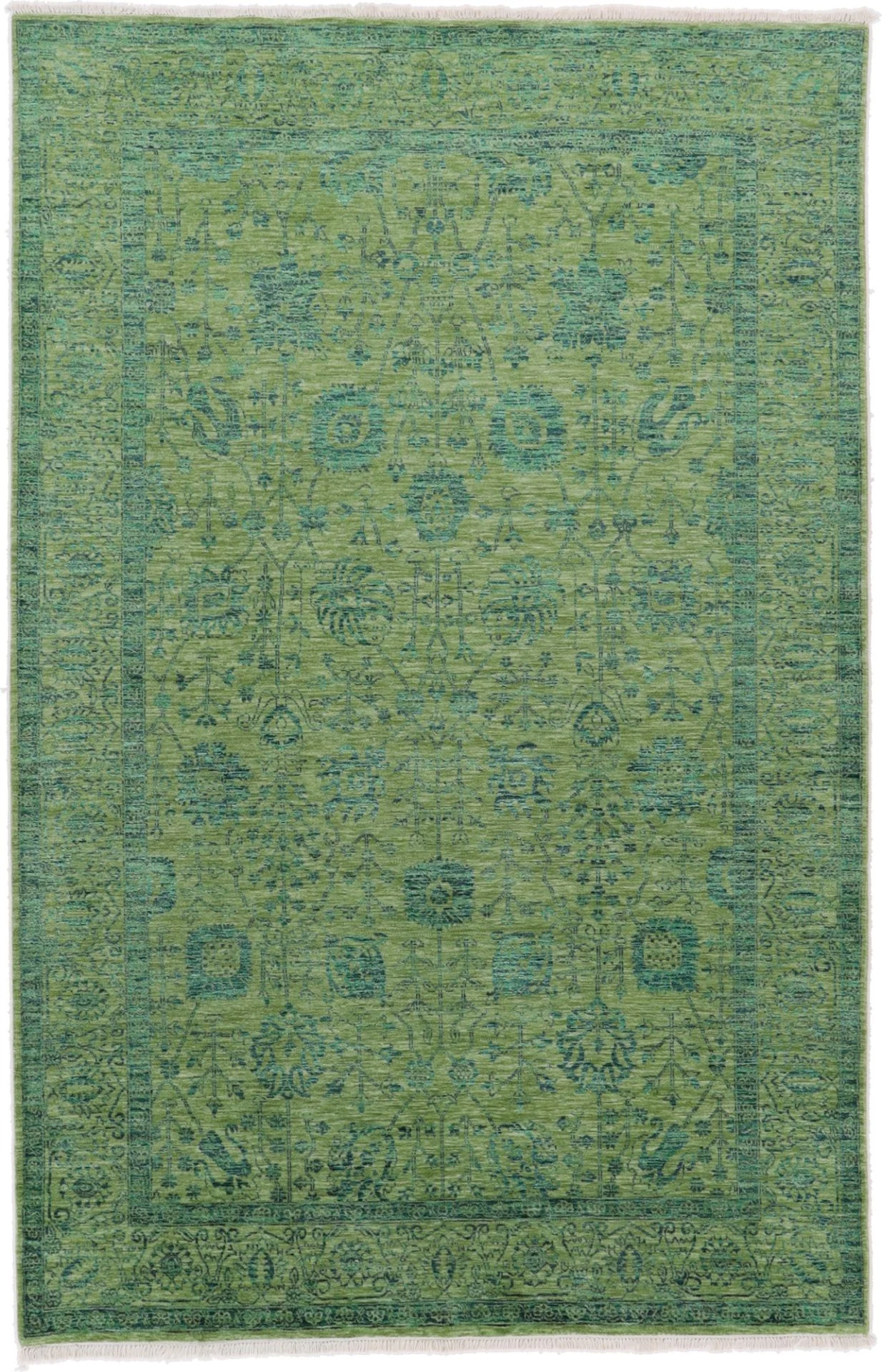 Indian Rug 180 × 283 cm in Wool & Silk, hand-knotted
