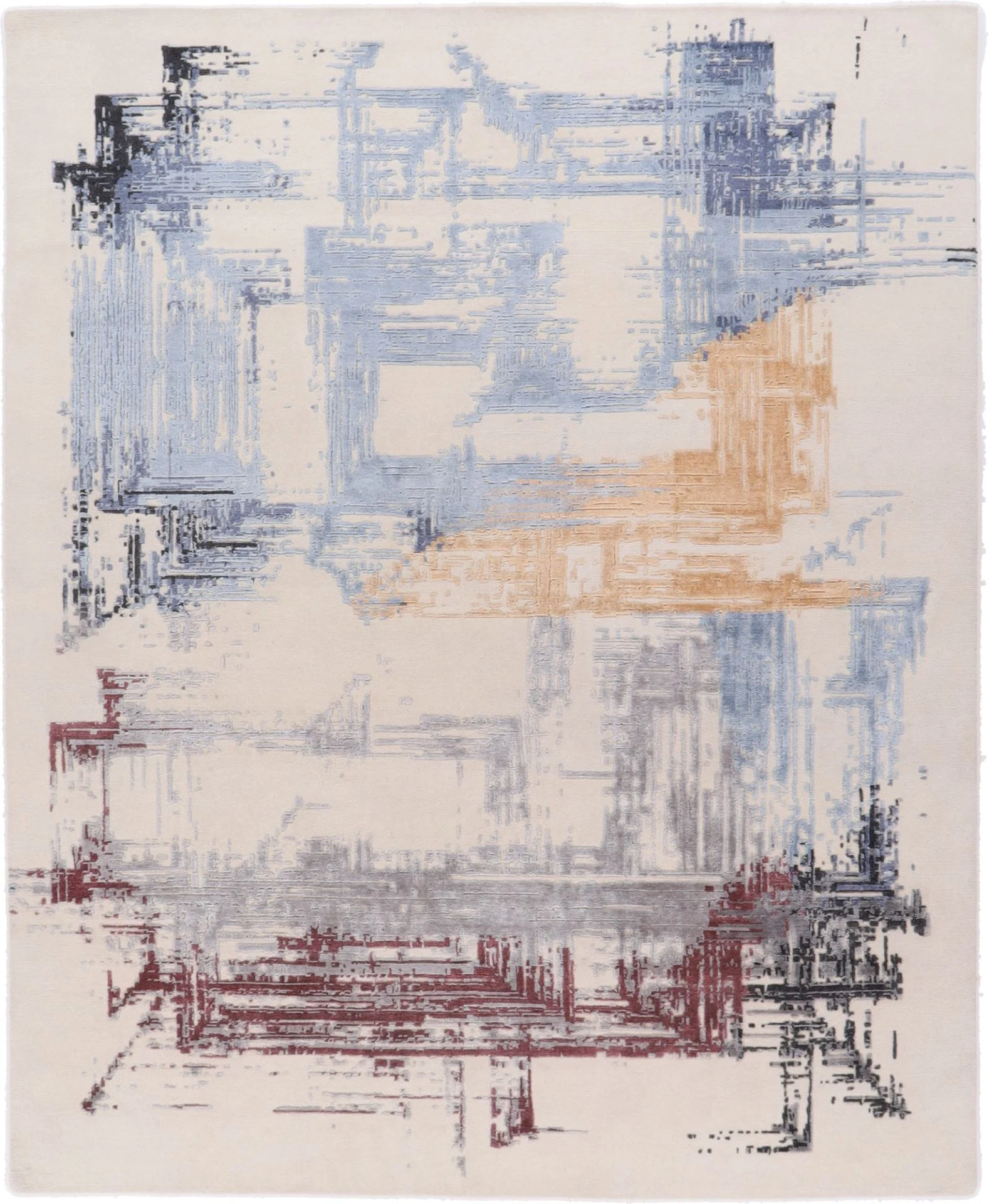 Hand-Knotted Indian Rug, 250 × 308 cm, Wool & Silk
