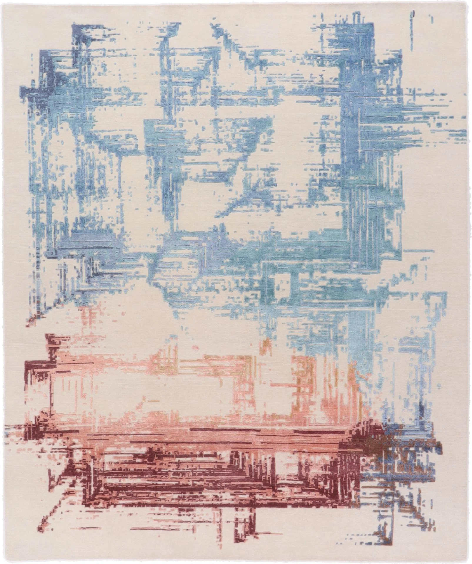 Hand-Knotted Indian Rug, 248 × 298 cm, Wool & Silk