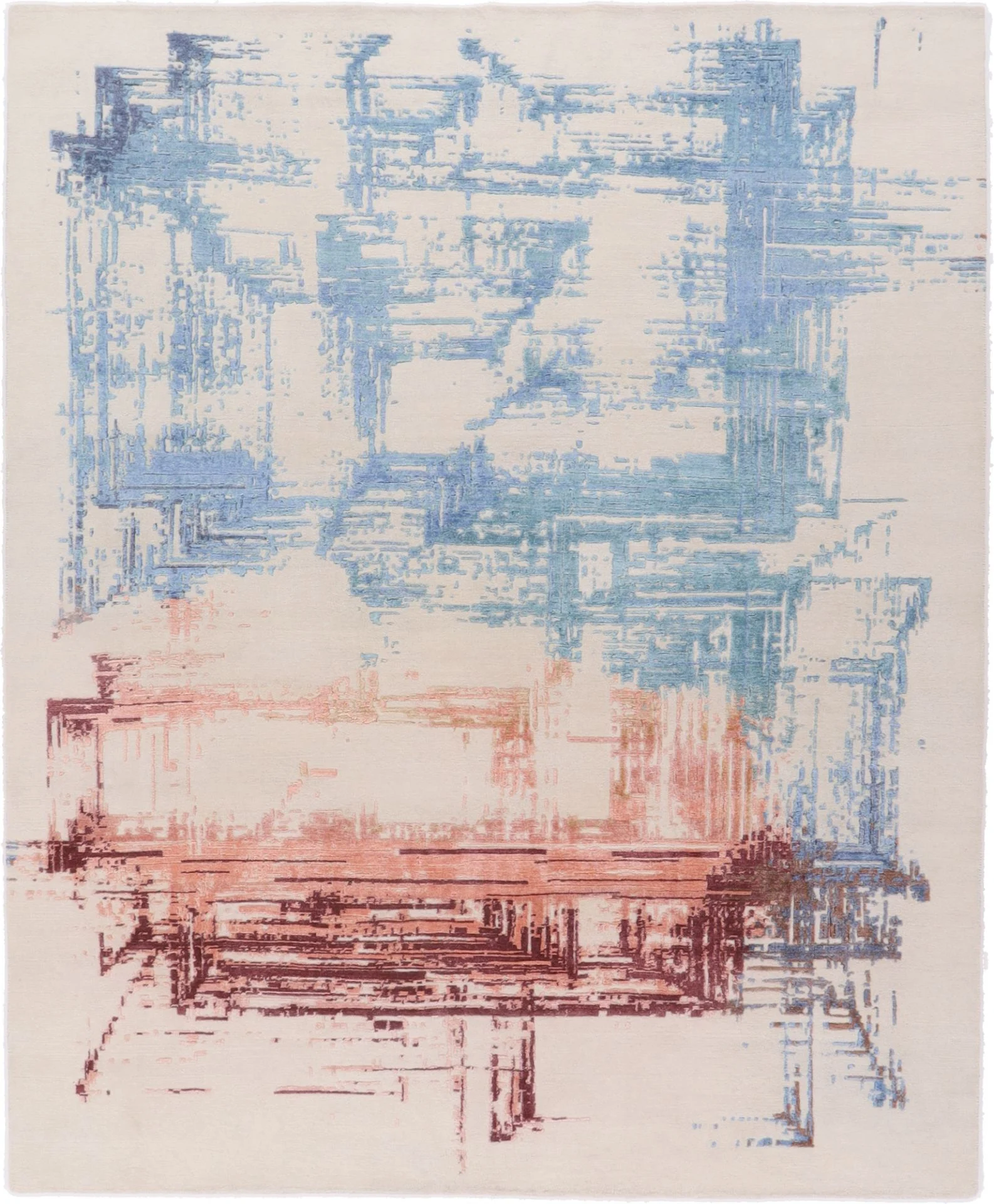 Wool & Silk Indian Rug 248 × 301 cm, hand-knotted