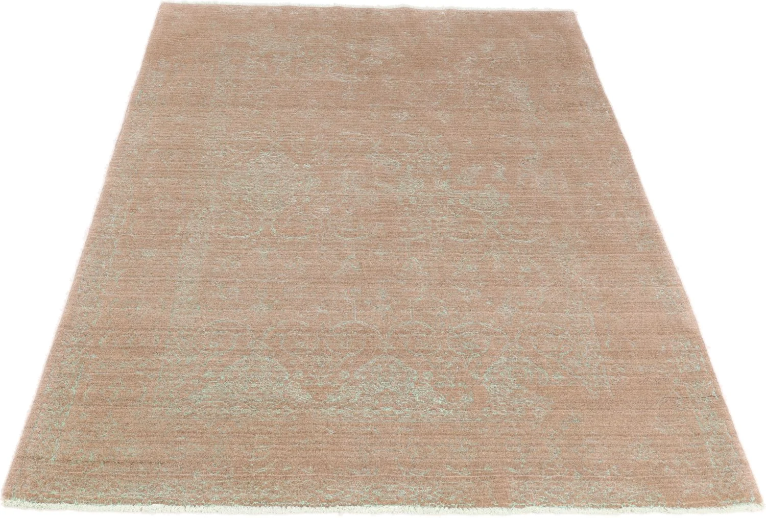 Alternative view of Hand-Knotted Indian Rug, 160 × 225 cm, Wool & Silk