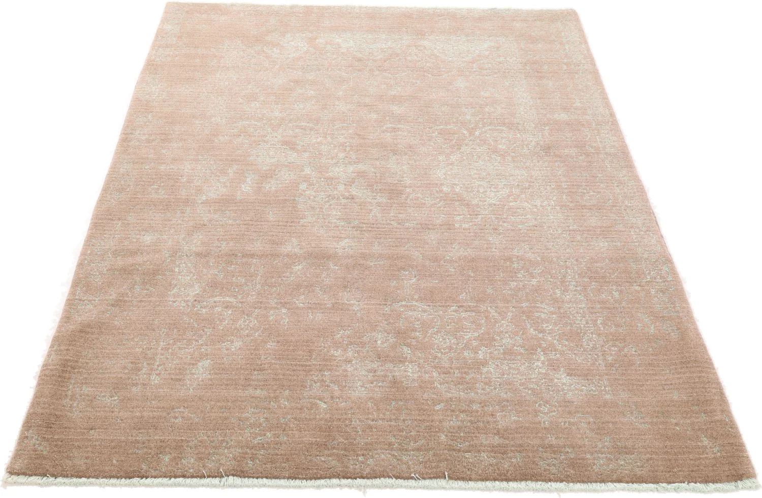 Hand-Knotted Indian Rug, 160 × 225 cm, Wool & Silk - Image 3