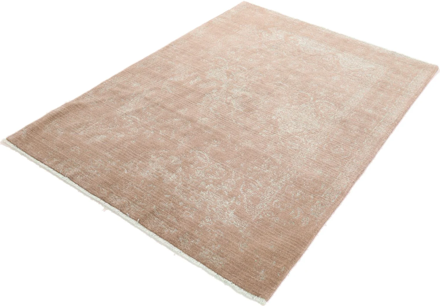 Hand-Knotted Indian Rug, 160 × 225 cm, Wool & Silk - Image 4
