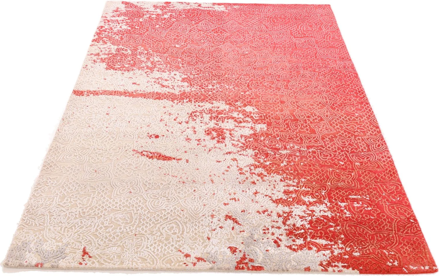 Indian Rug 167 × 244 cm in Wool & Silk, hand-knotted - Image 3