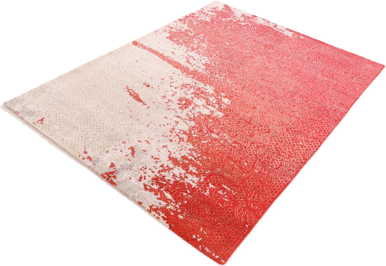 Indian Rug 167 × 244 cm in Wool & Silk, hand-knotted - Image 4