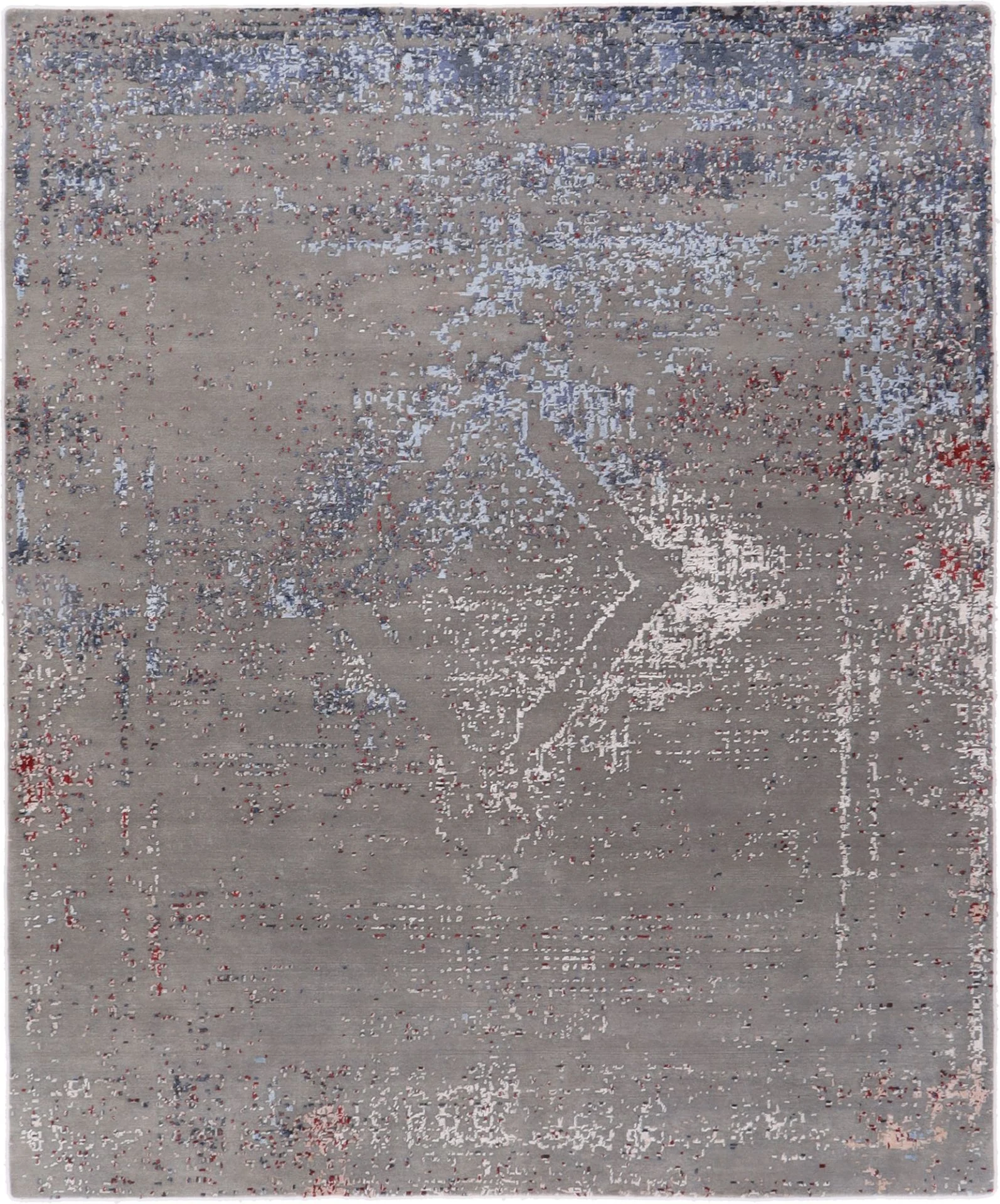 Wool & Silk Indian Rug 252 × 304 cm, hand-knotted