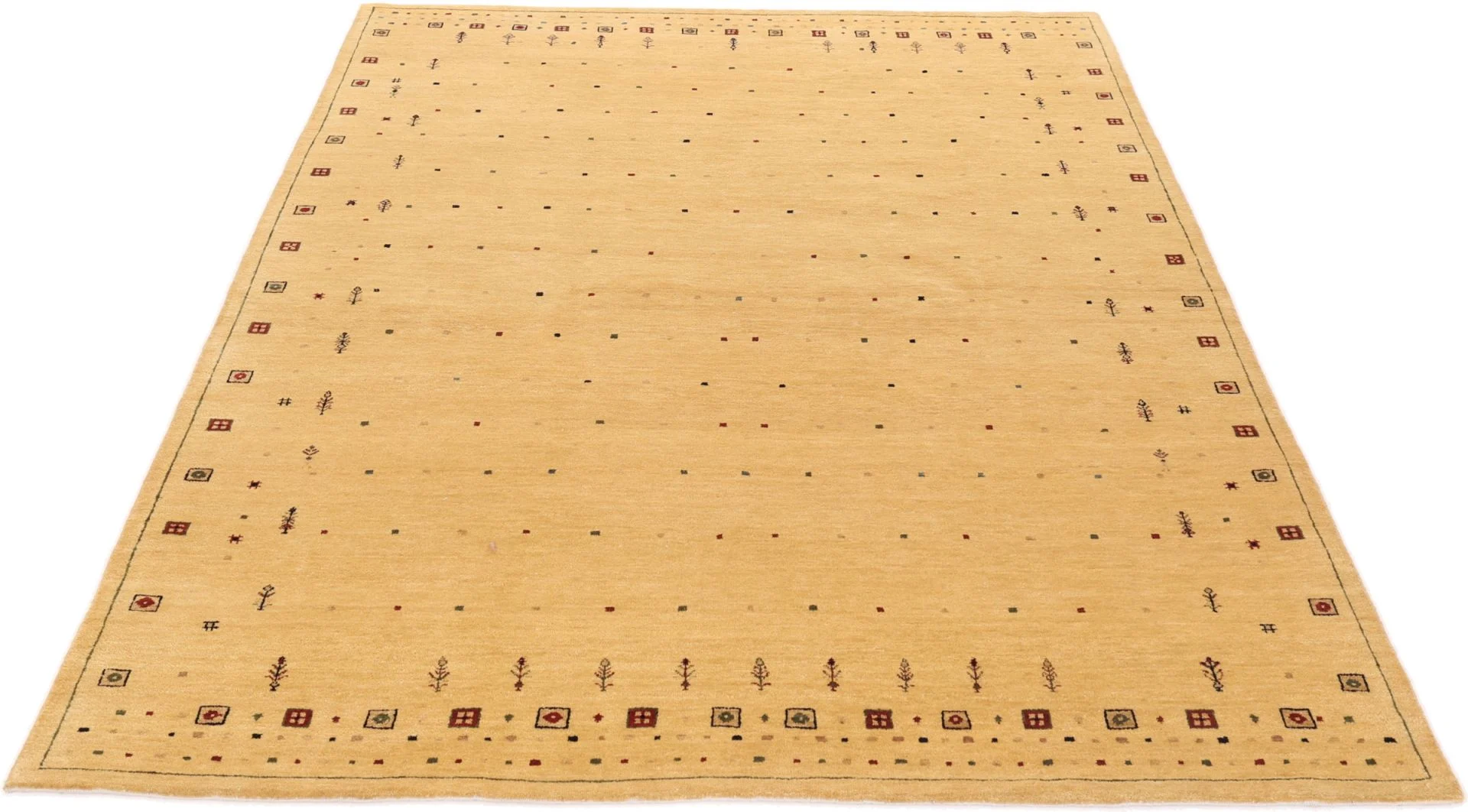 Alternative view of Loribaft Indian Rug 190 × 256 cm in Wool, hand-knotted