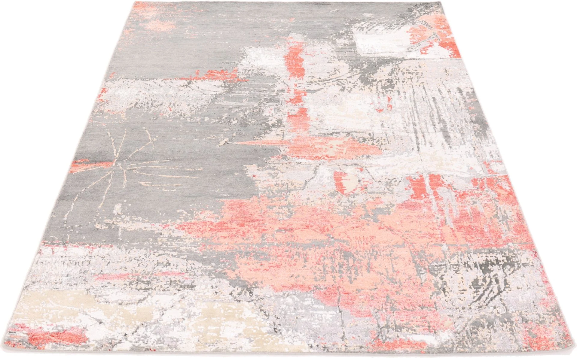 Indian Rug 173 × 241 cm in Wool & Silk, hand-knotted - Image 3