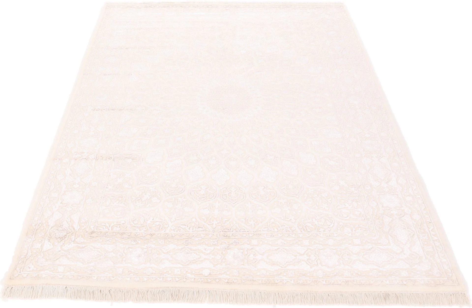 Wool & Silk Indian Rug 172 × 249 cm, hand-knotted - Image 3