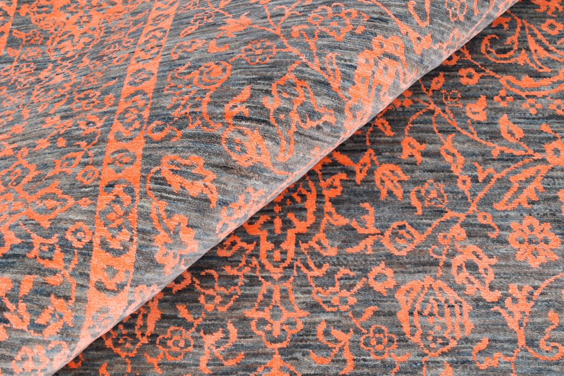 Wool & Silk Indian Rug 185 × 280 cm, hand-knotted - Image 8