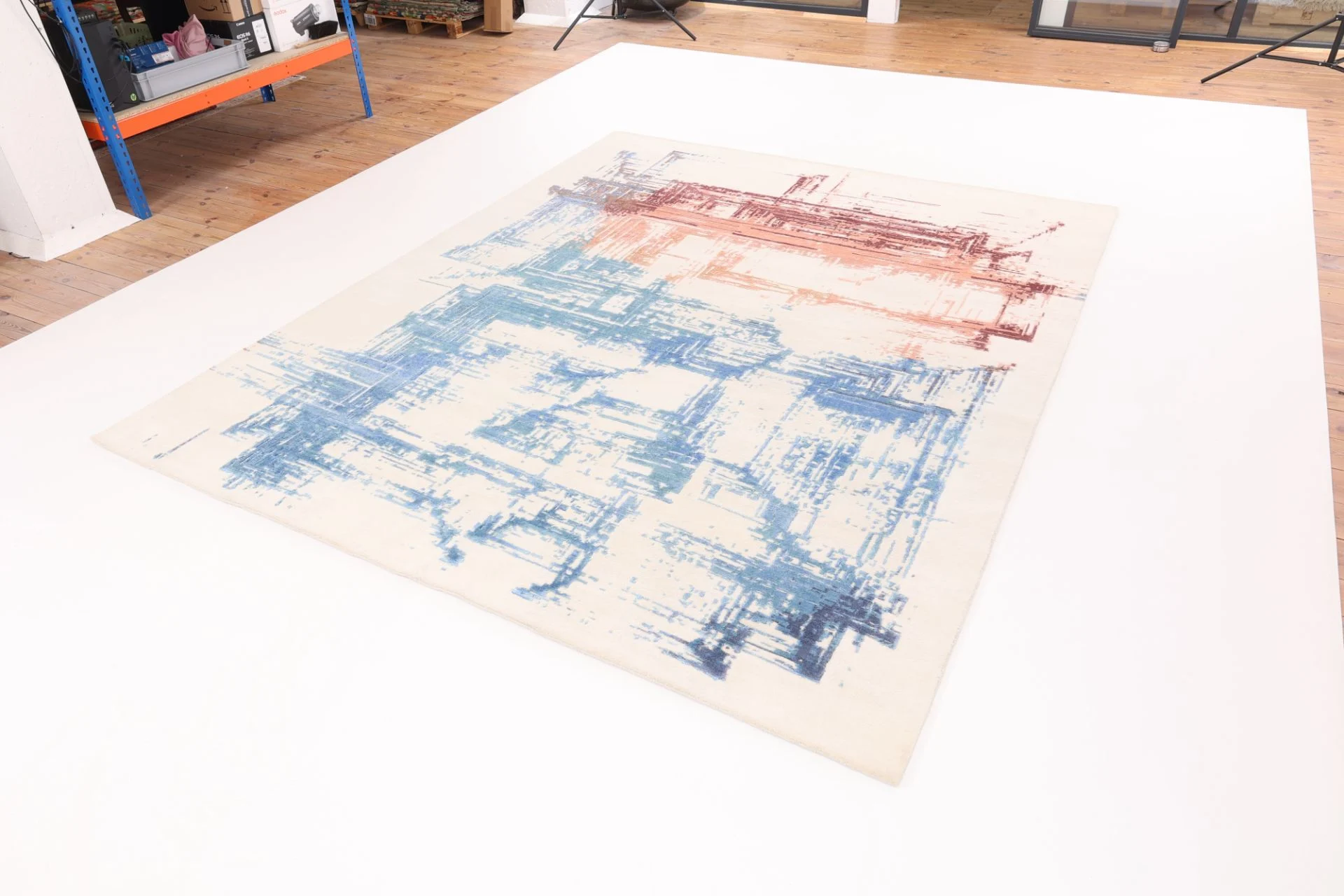 Wool & Silk Indian Rug 248 × 301 cm, hand-knotted - Image 4