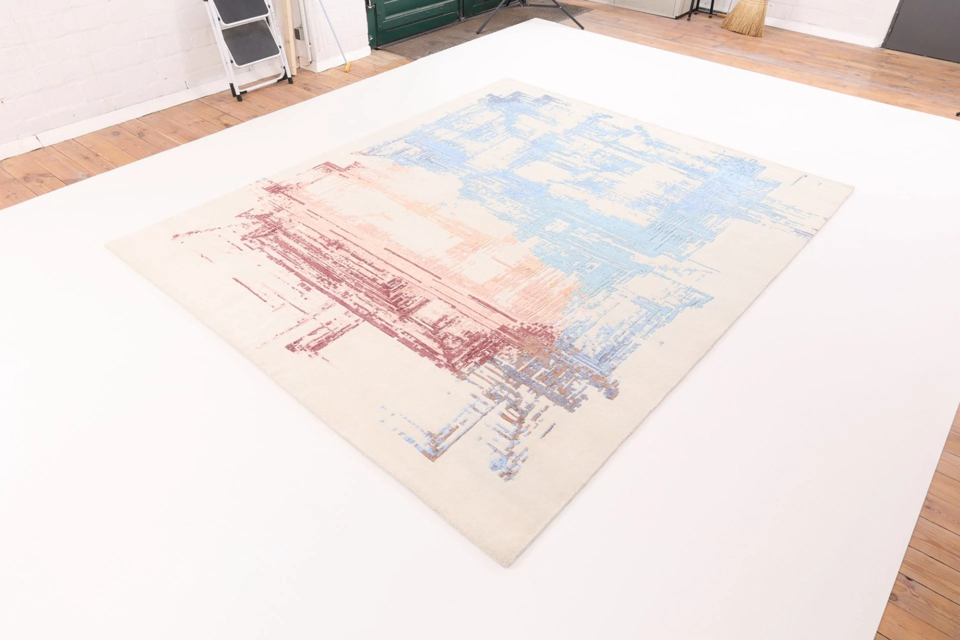 Wool & Silk Indian Rug 248 × 301 cm, hand-knotted - Image 5